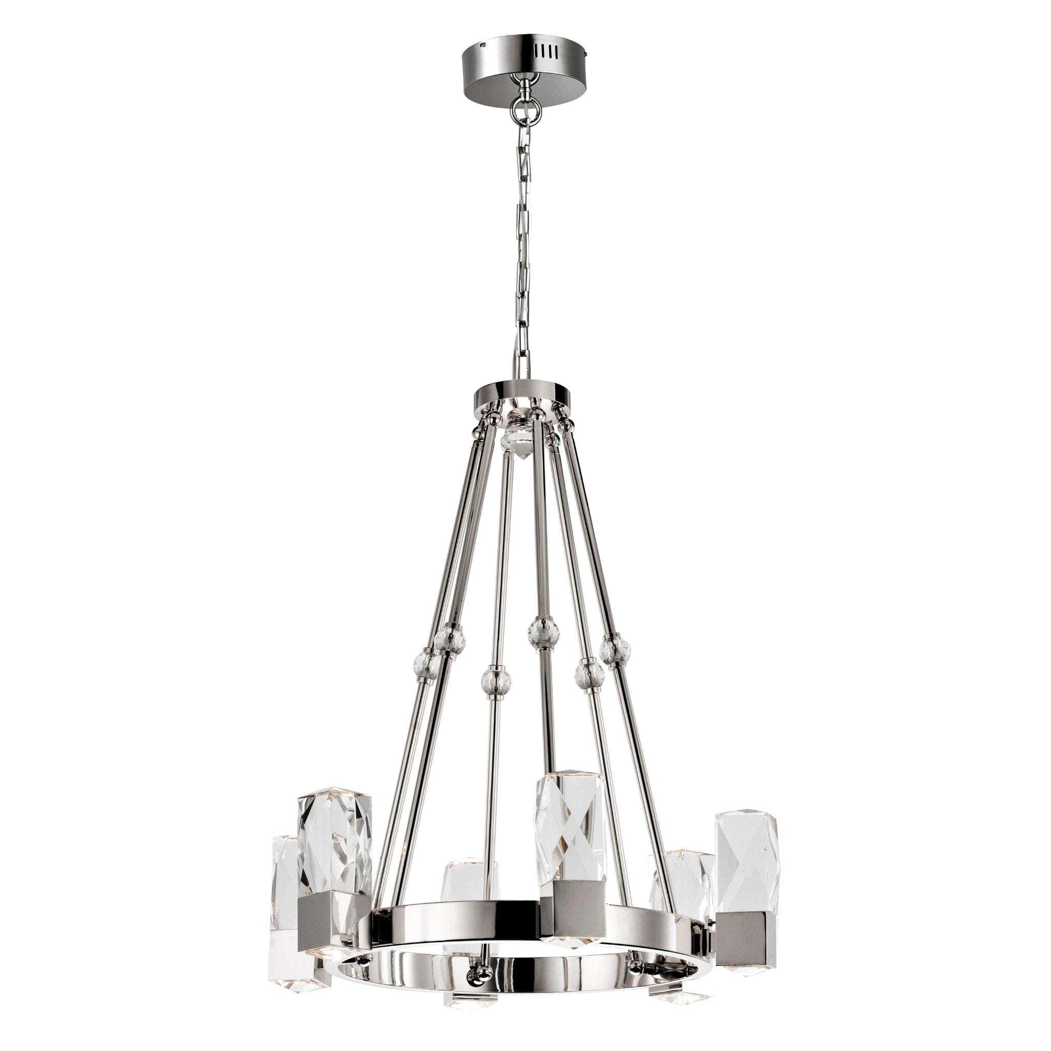 Studio M SM23645BCPN Empire 6-Light LED Chandelier in Polished Nickel