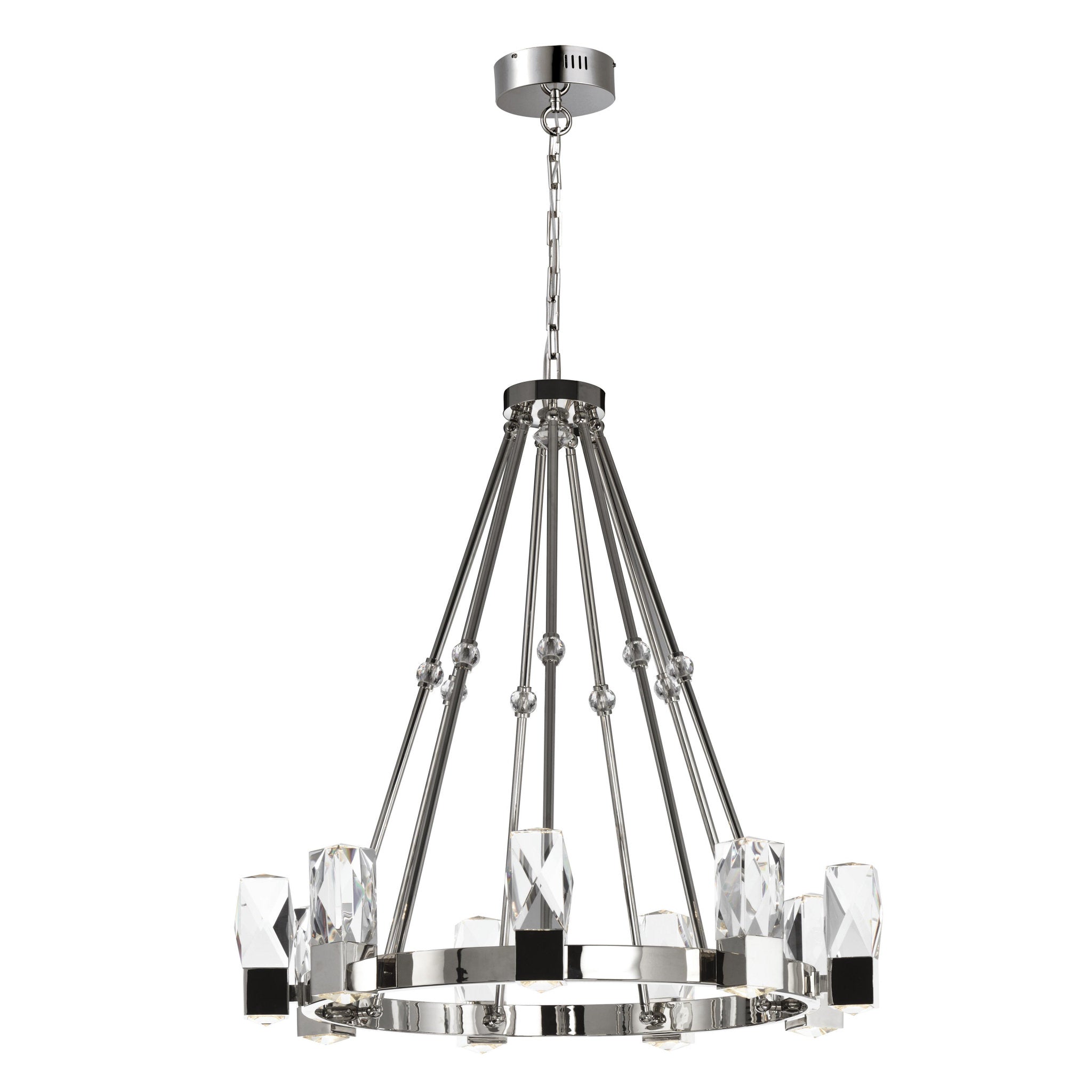 Studio M SM23648BCPN Empire 9-Light LED Chandelier in Polished Nickel