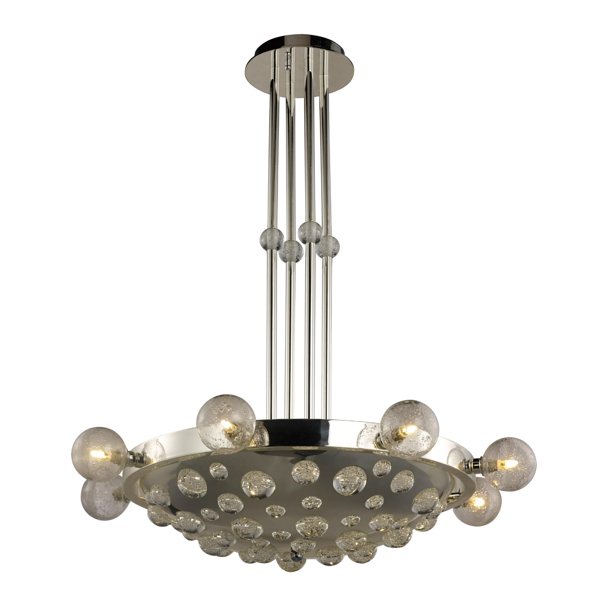 Studio M SM23743BGPS Cosmo 12-Light LED Chandelier in Plated Silver
