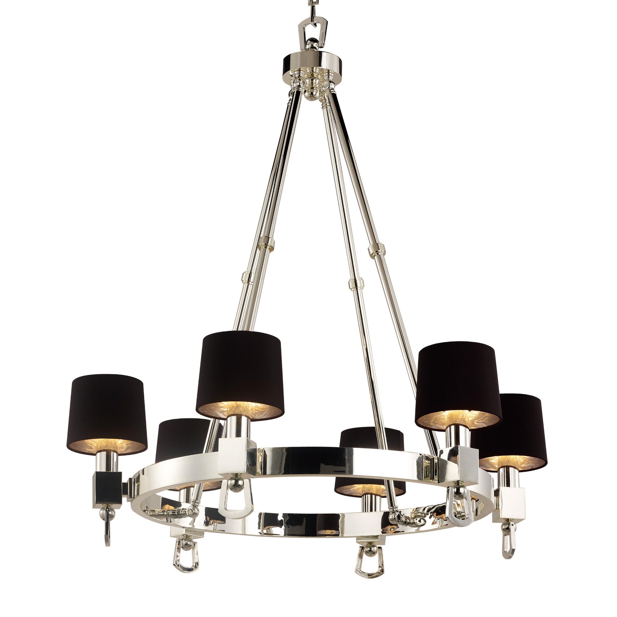 Studio M SM23766BTPS Jefferson 6-Light Chandelier in Plated Silver