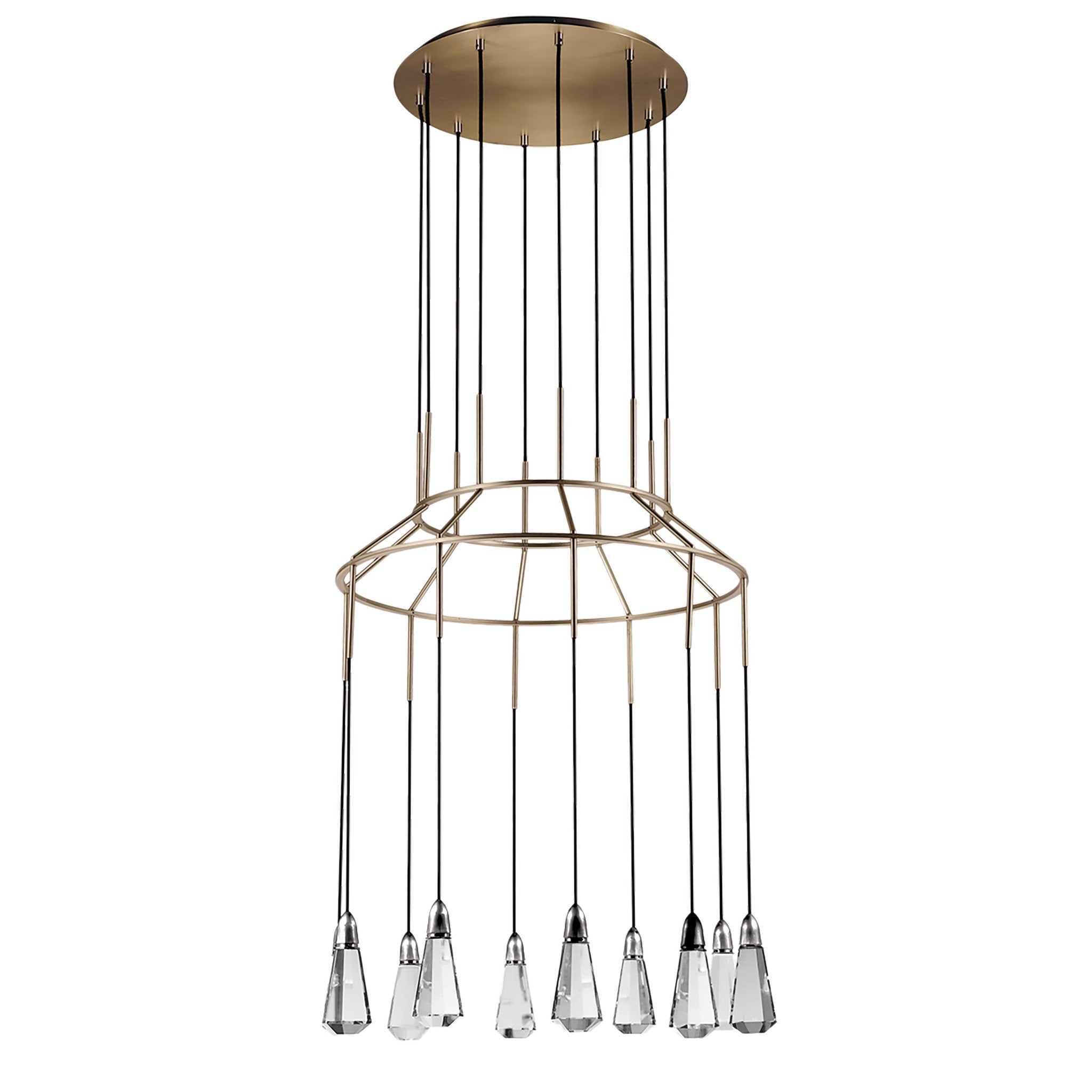 Studio M SM23785BCSNSBR 10 Carat LED Round Chandelier in Satin Nickel / Satin Brass