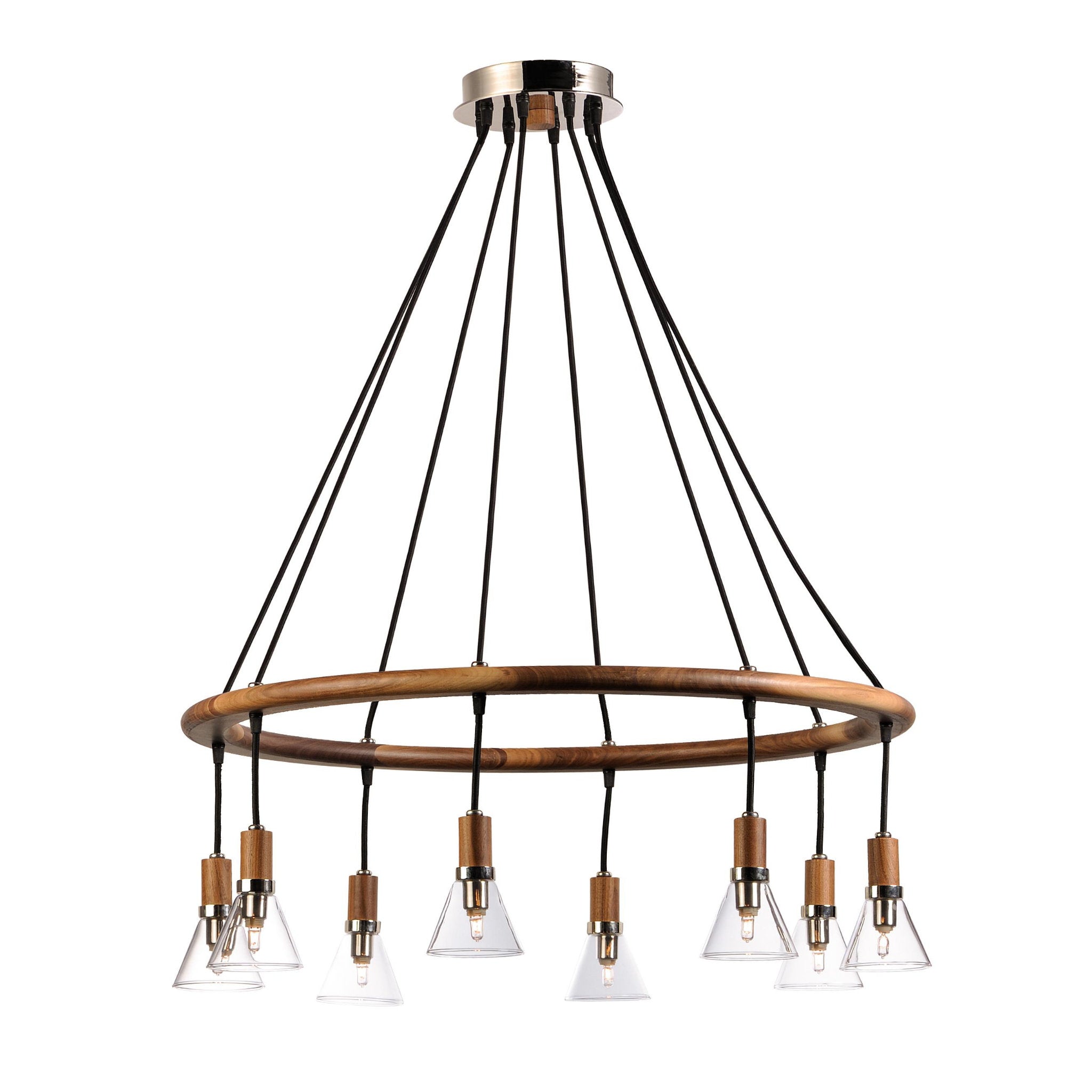 Studio M SM23827CLWN Scan 8-Light Pendant in Walnut