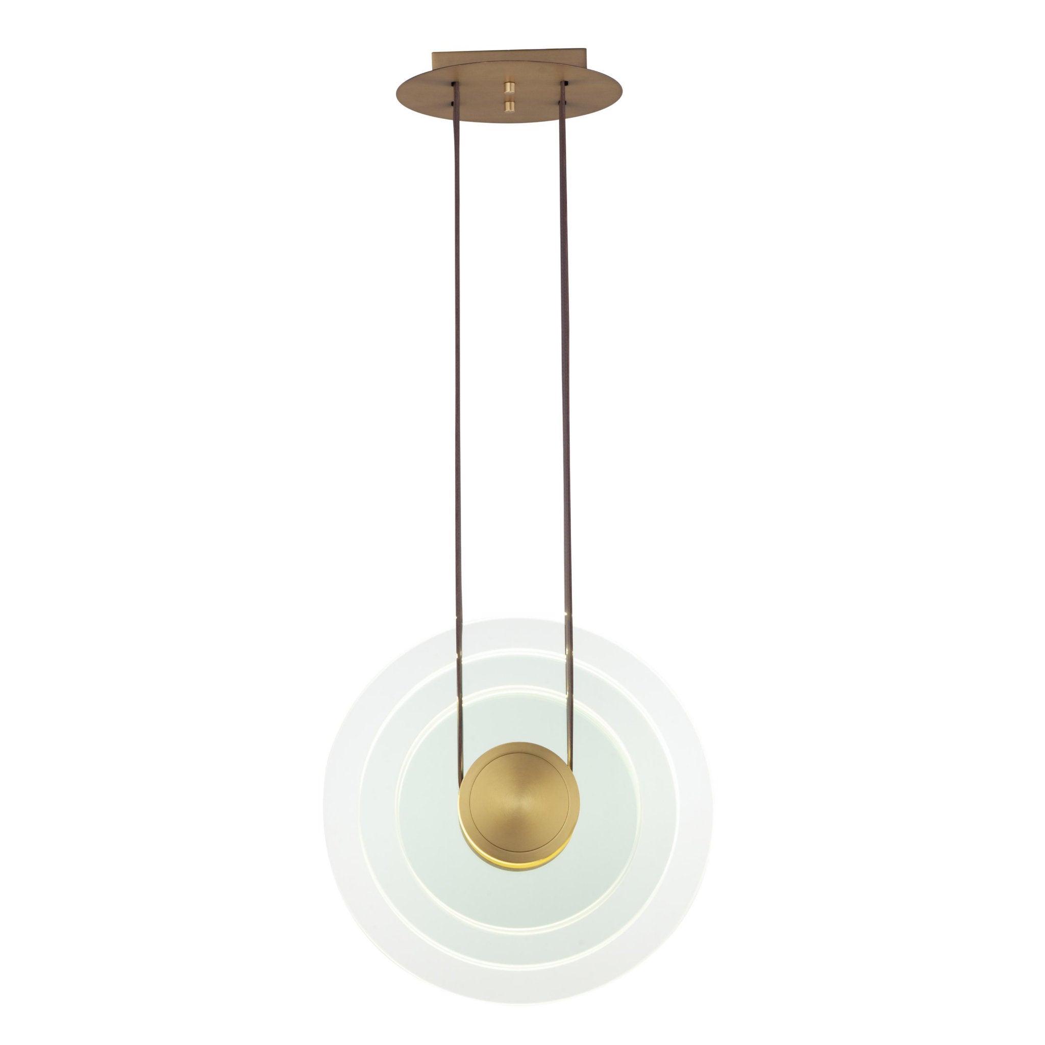 Studio M SM24401CLNAB Stratum 1-Light LED Pendant in Natural Aged Brass by Nina Magon