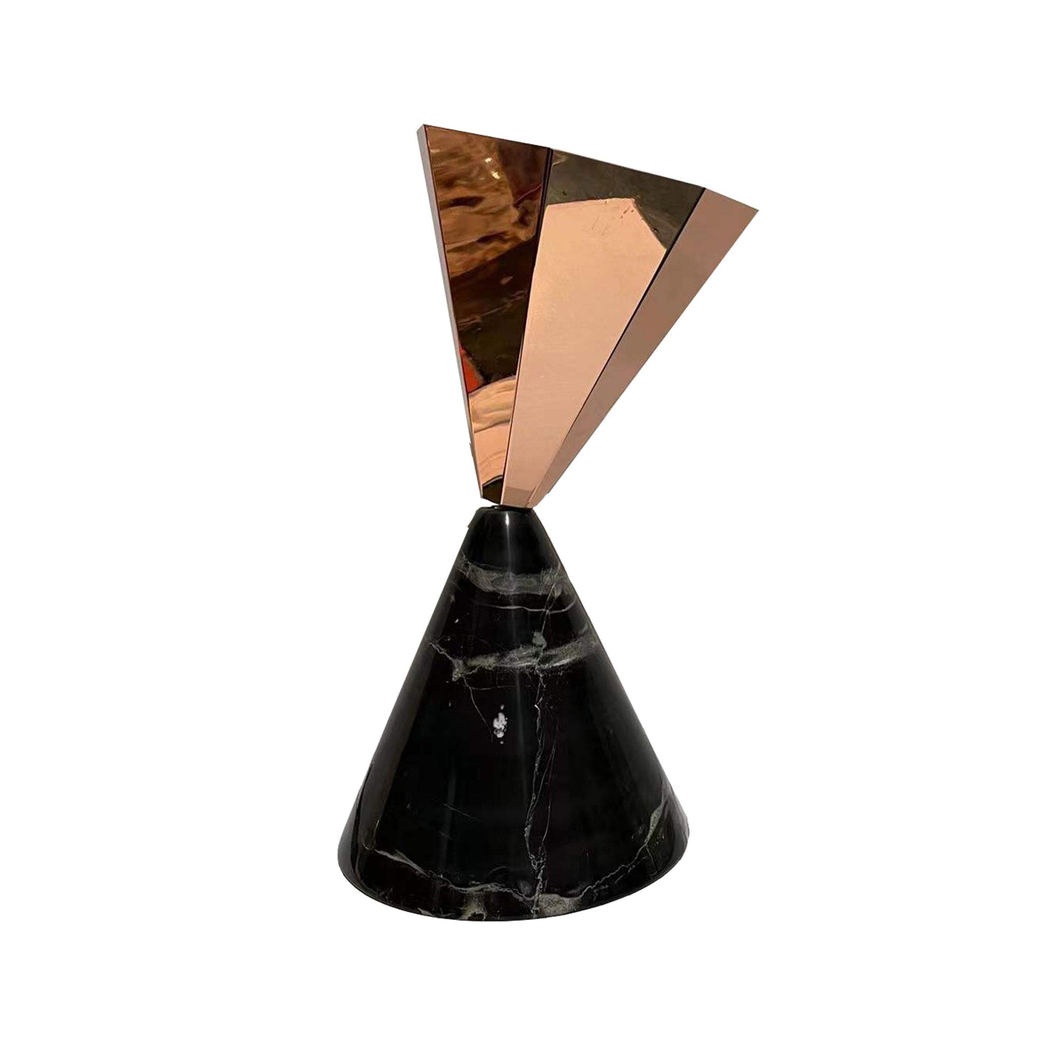 Studio M SM2441RGBK Hourglass Desk Lamp in Rose Gold and Black