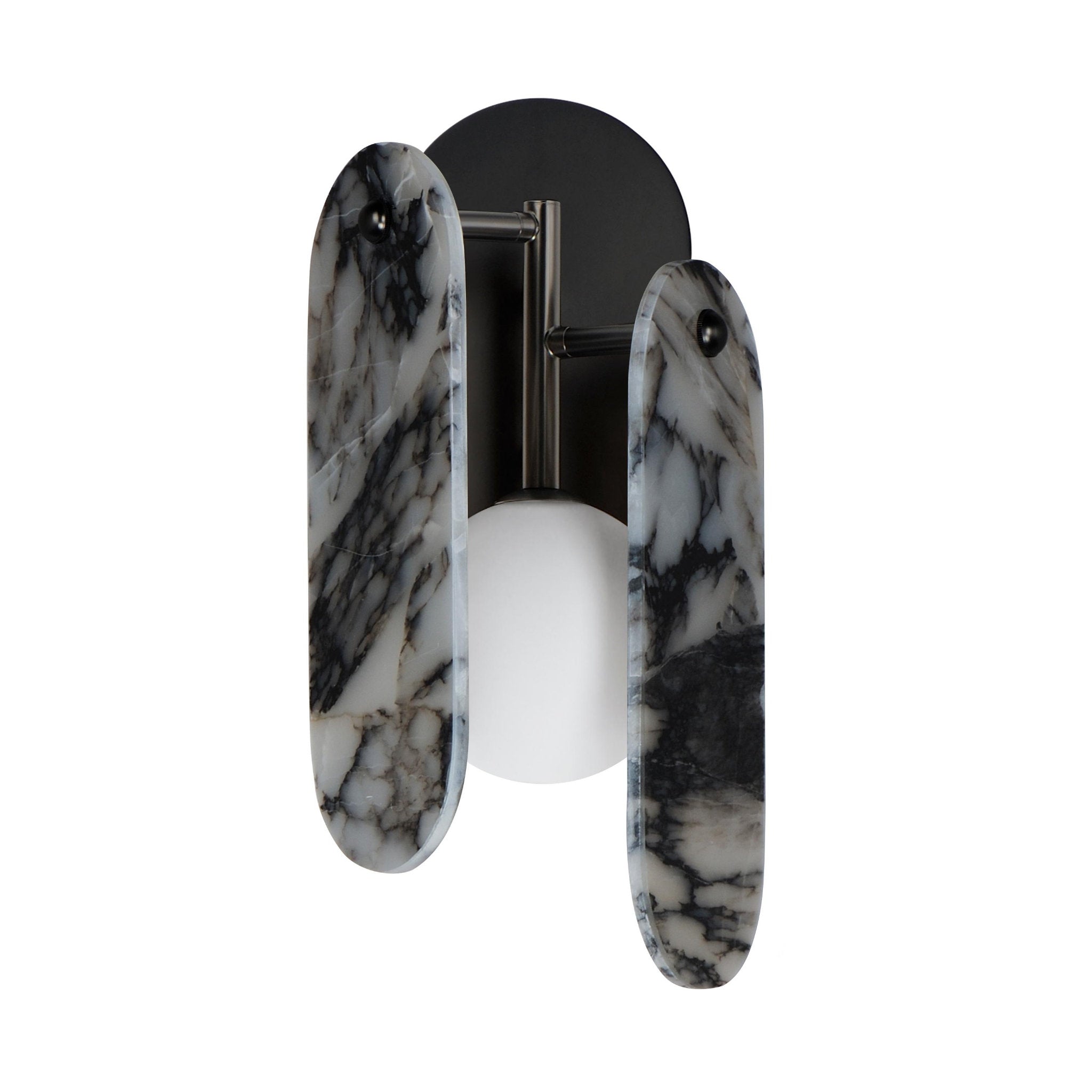 Studio M SM24810ARYGM Megalith Striae Arya Wall Sconce in Gunmetal by Nina Magon