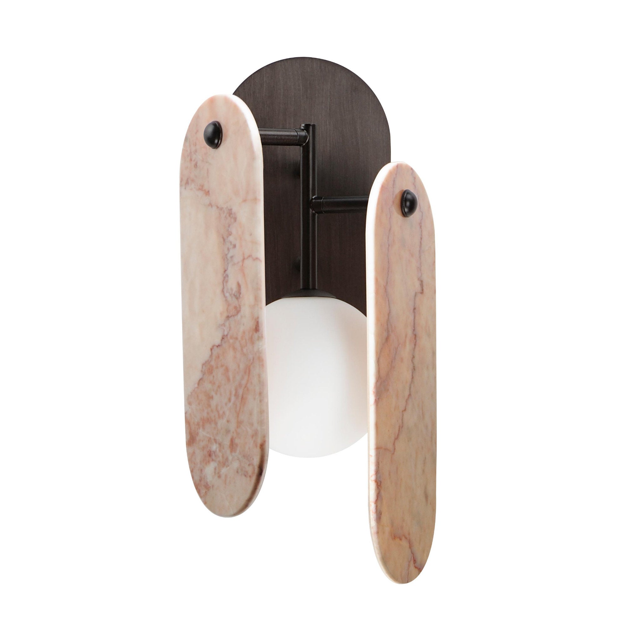 Studio M SM24810RJBBZ Megalith Rose Jade Wall Sconce in Brushed Bronze by Nina Magon