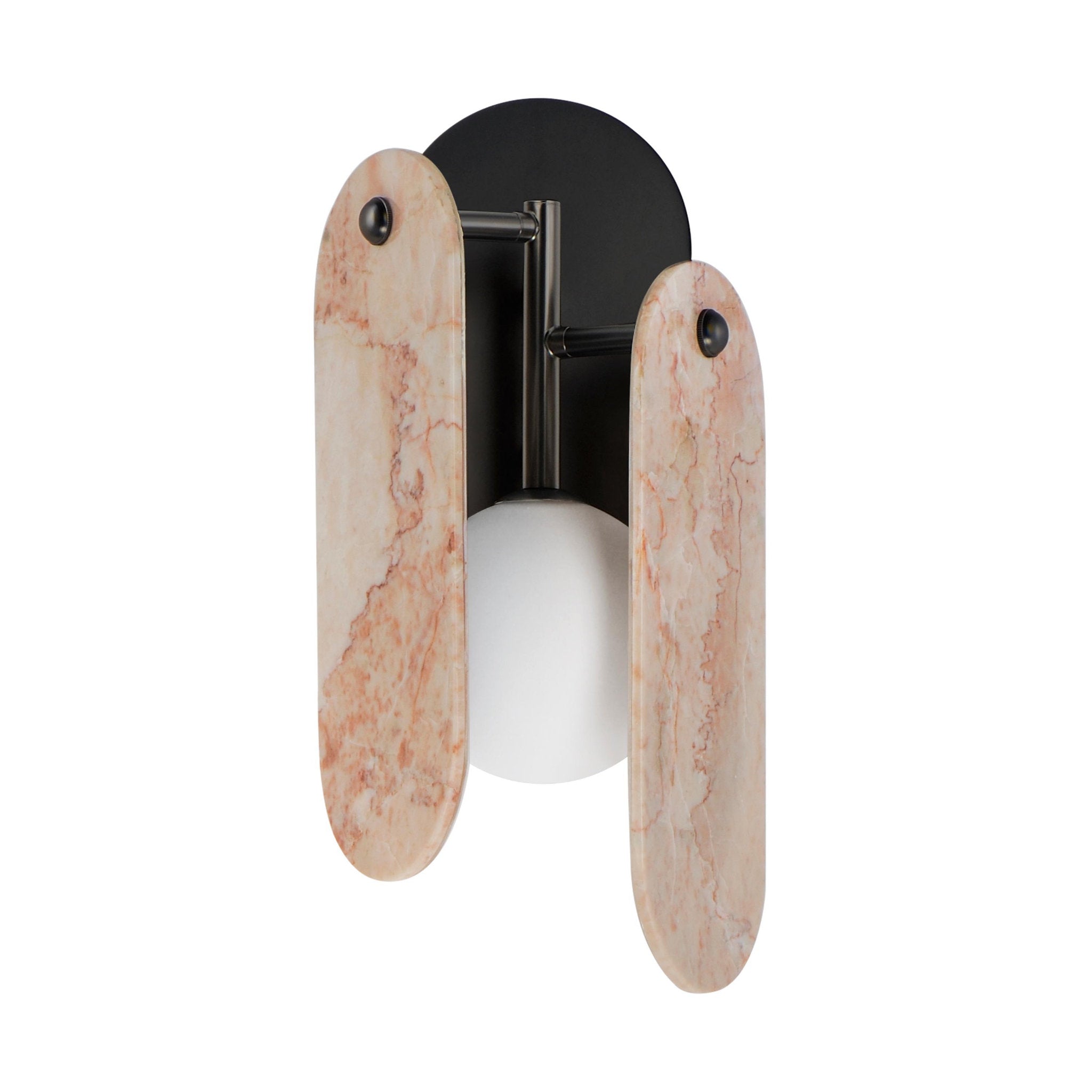 Studio M SM24810RJGM Megalith Rose Jade Wall Sconce in Gunmetal by Nina Magon