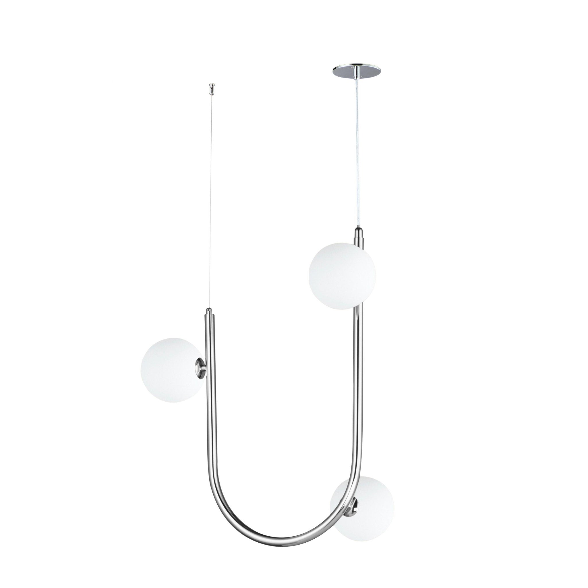 Studio M SM24903PC Contour 3-Light Cord Hung Pendant 4000K in Polished Chrome by Nina Magon