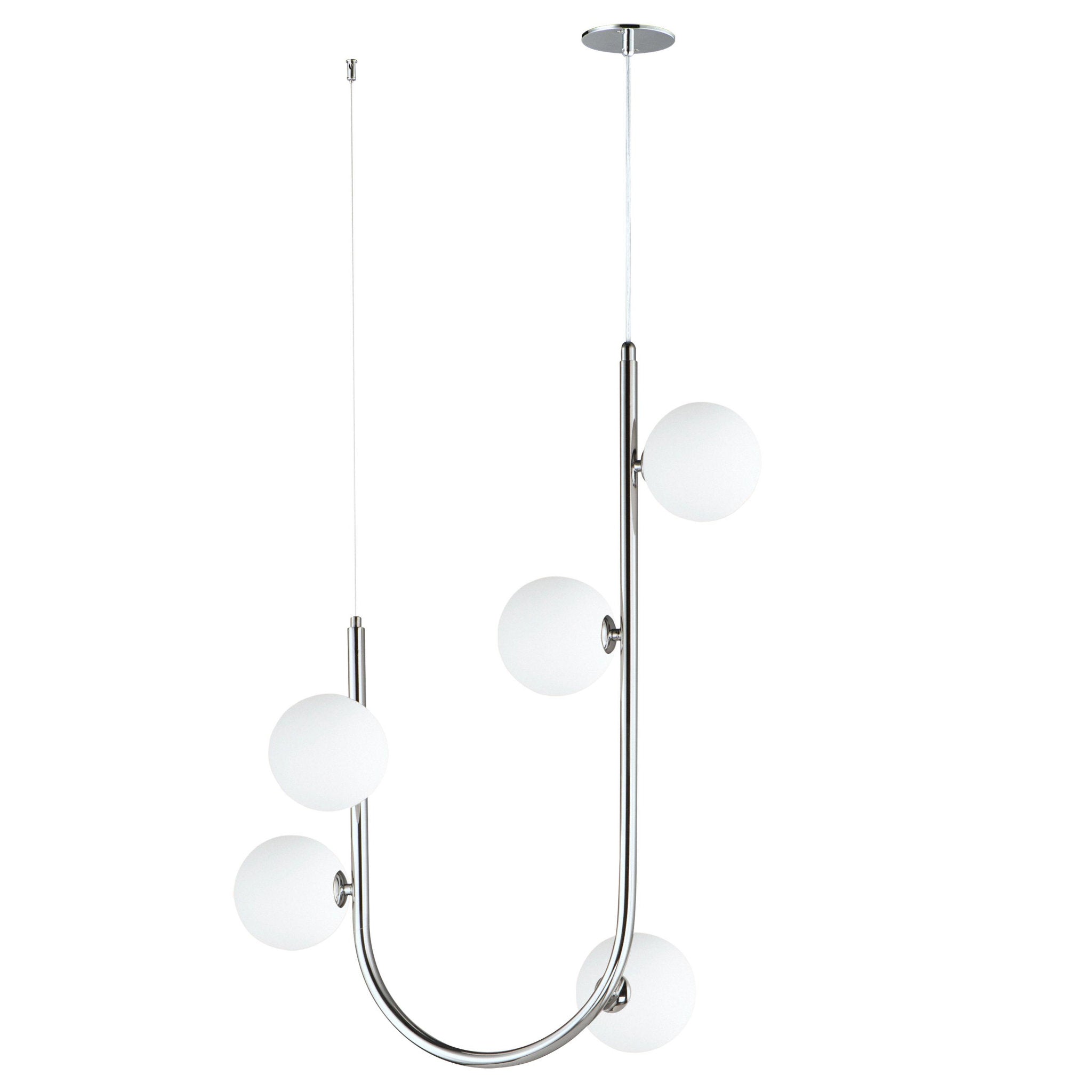 Studio M SM24905PC Contour 5-Light Cord Hung Pendant 4000K in Polished Chrome by Nina Magon