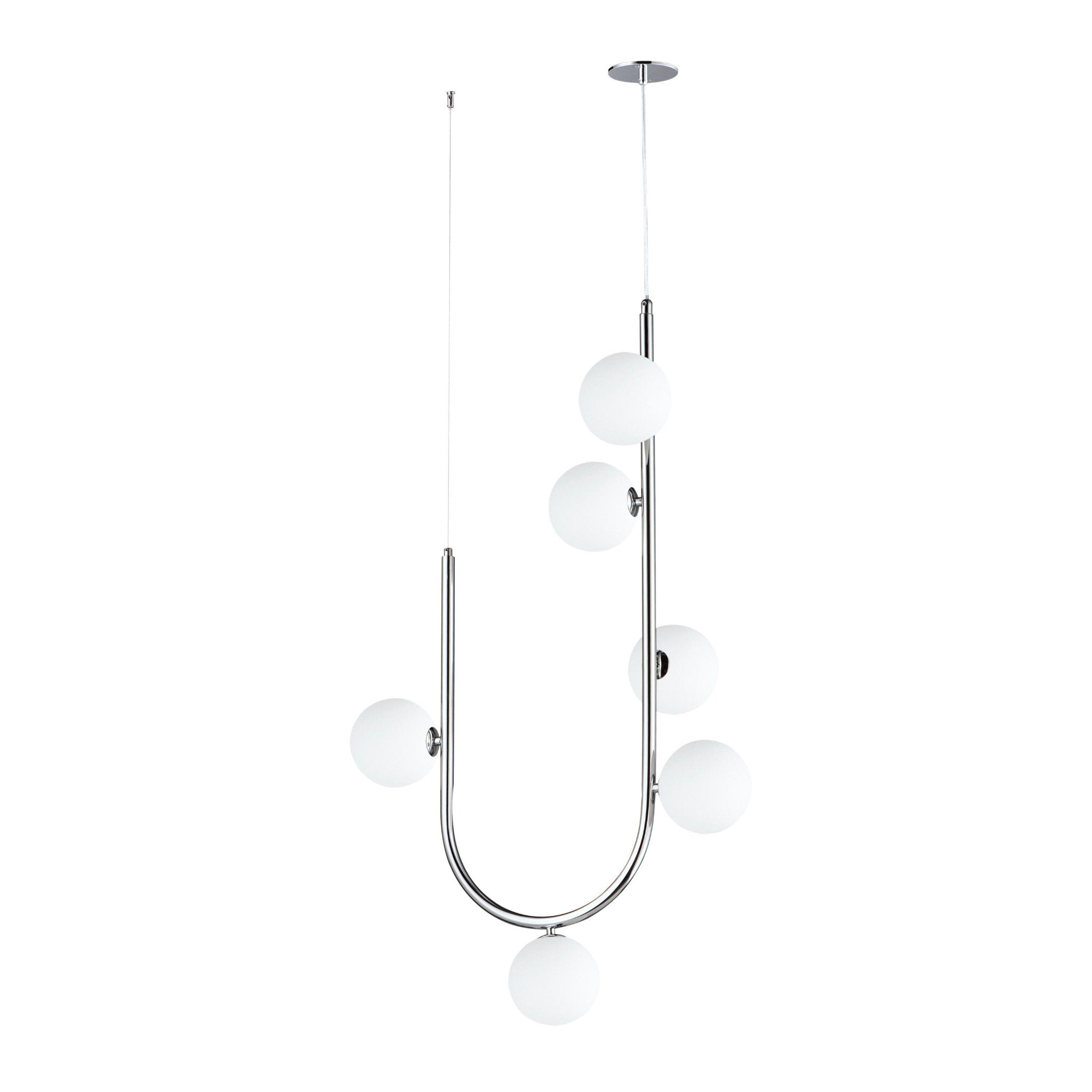 Studio M SM24906PC Contour 6-Light Cord Hung Pendant 4000K in Polished Chrome by Nina Magon