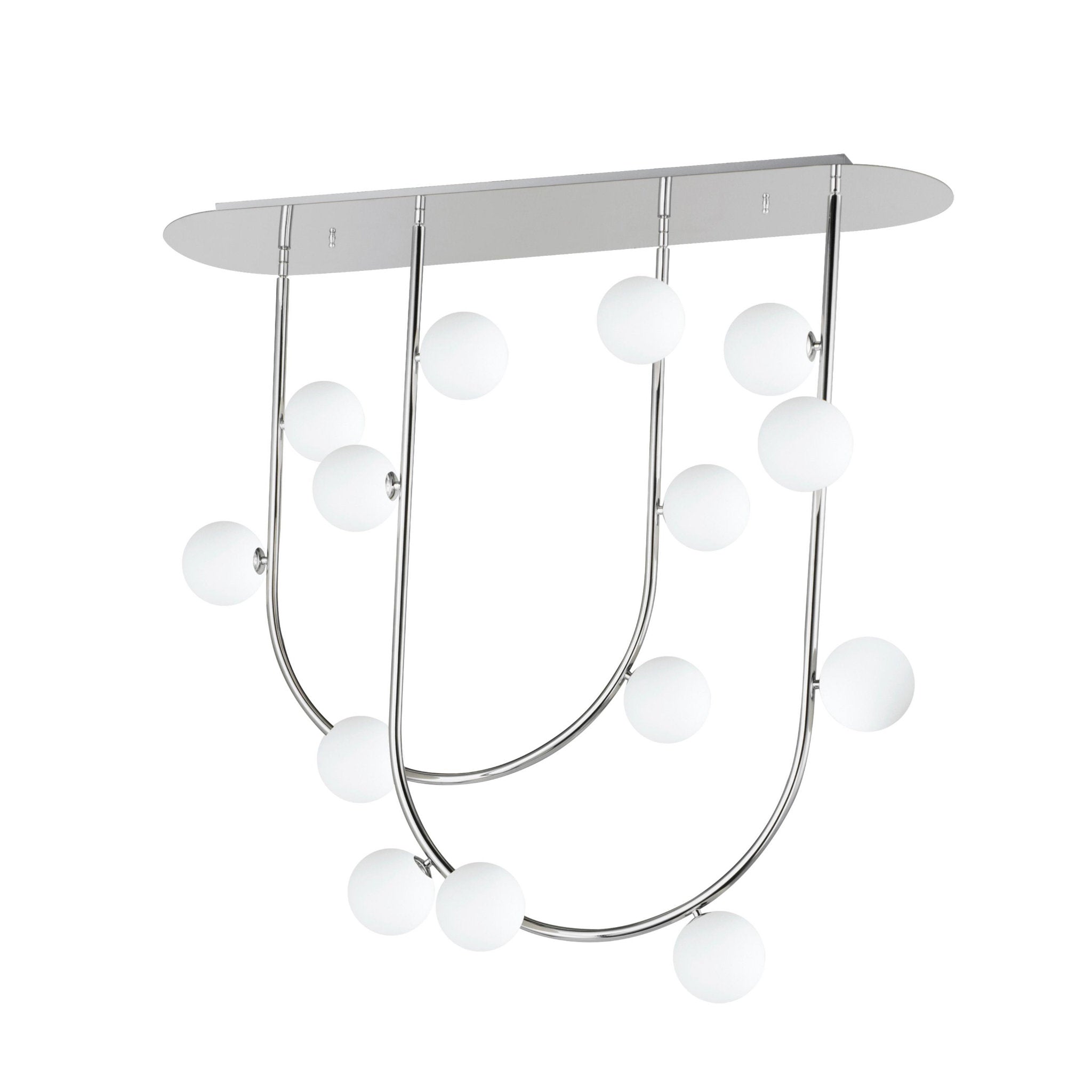 Studio M SM24914PC Contour 14-Light Fixed Stem Ceiling Light 4000K in Polished Chrome by Nina Magon