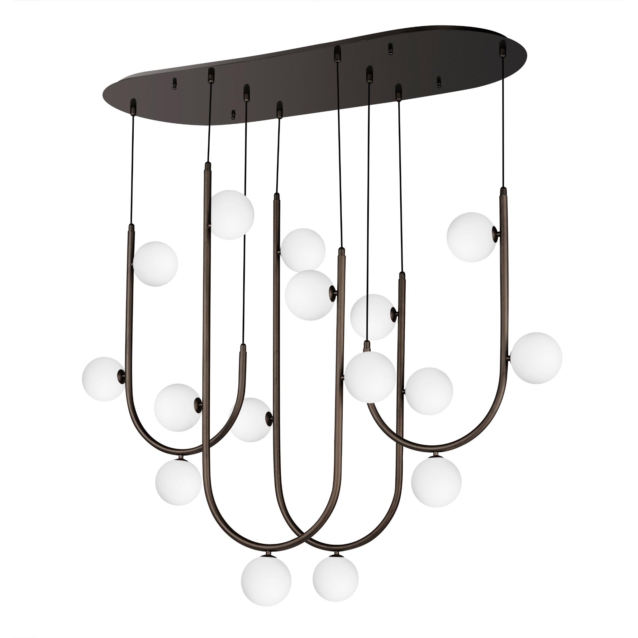 Studio M SM24916BBZ Contour 16-Light Cord Hung Pendant 3000K in Brushed Bronze by Nina Magon