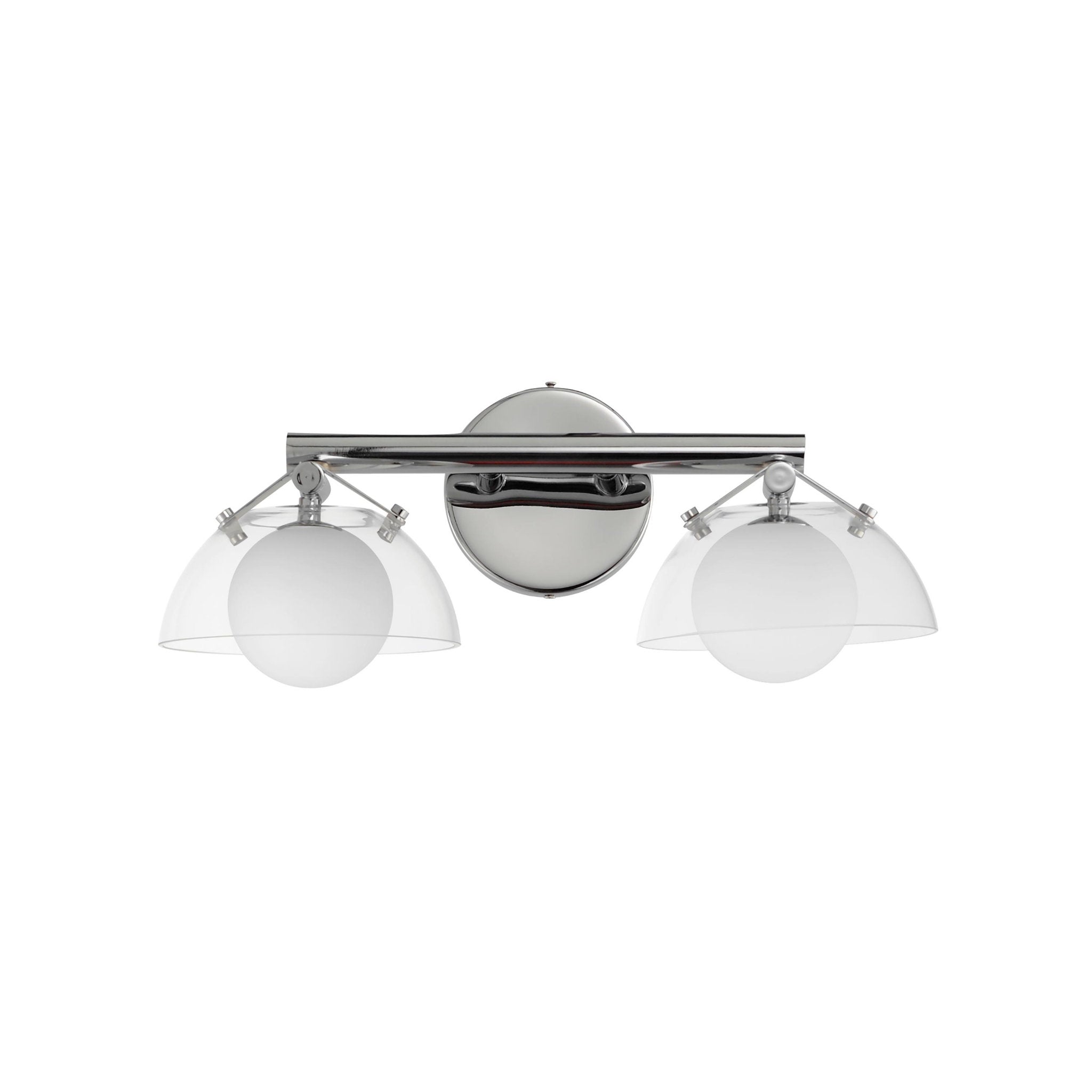 Studio M SM31002CLPC Domain 2-Light Wall Sconce - Clear/Chrome in Polished Chrome by Mat Sanders