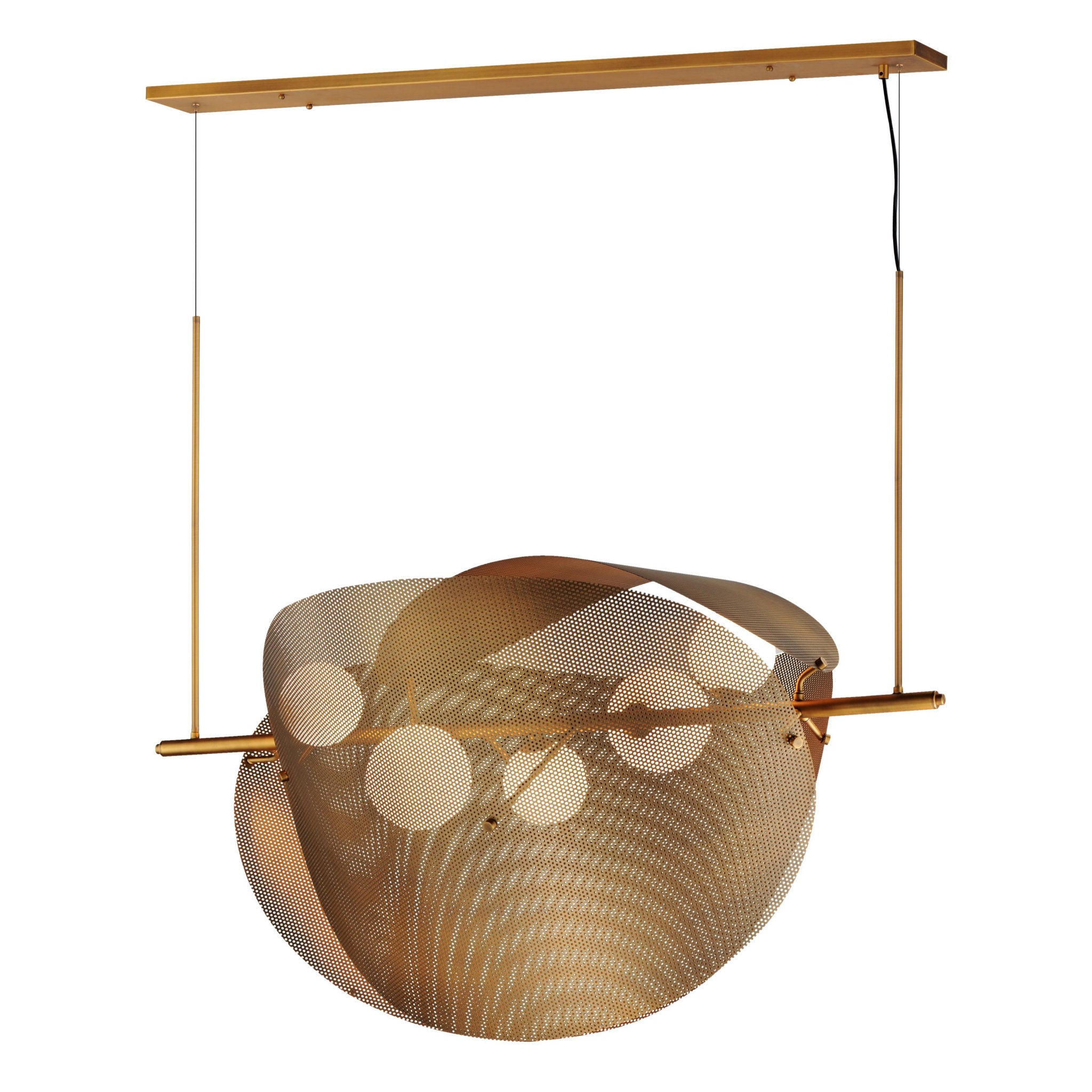 Studio M SM32305SWNAB Chips 5-Light - Brass Linear Pendant in Natural Aged Brass by Mat Sanders