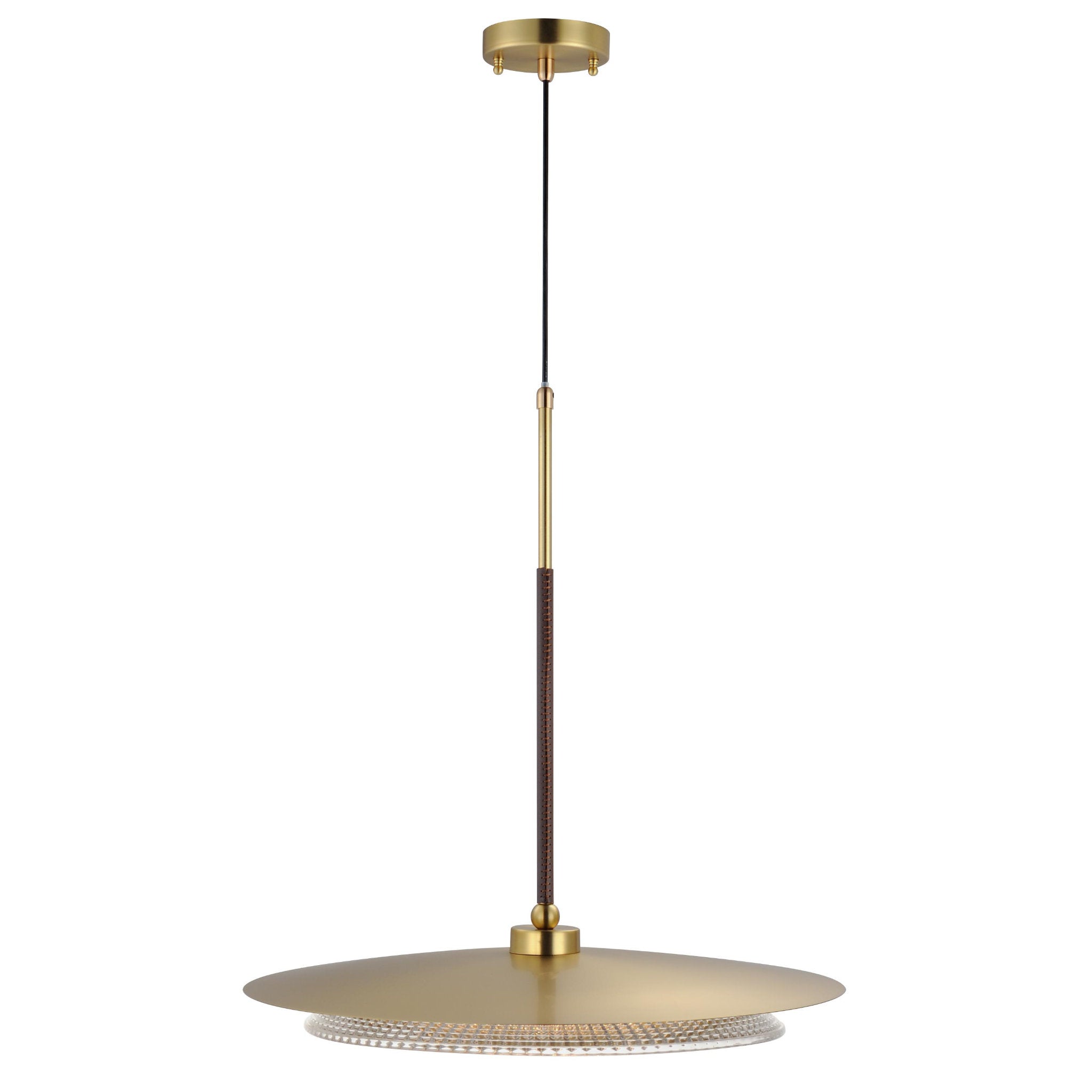 Studio M SM81862CRNAB Prismatic 20" LED Pendant in Natural Aged Brass by Mat Sanders