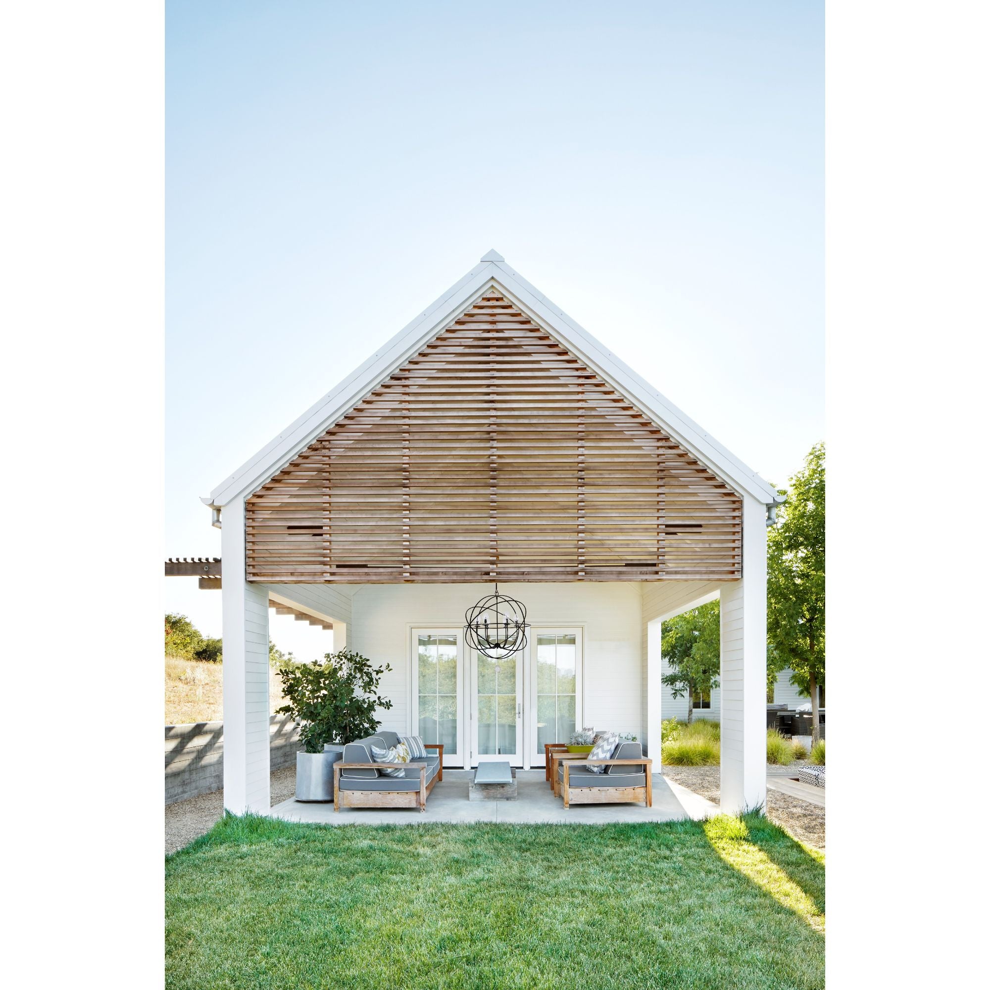 Solaris 6 Light English Bronze Sphere Outdoor Chandelier Clear Glass Drops 28.5"W x 35.5"H x 28.5"D