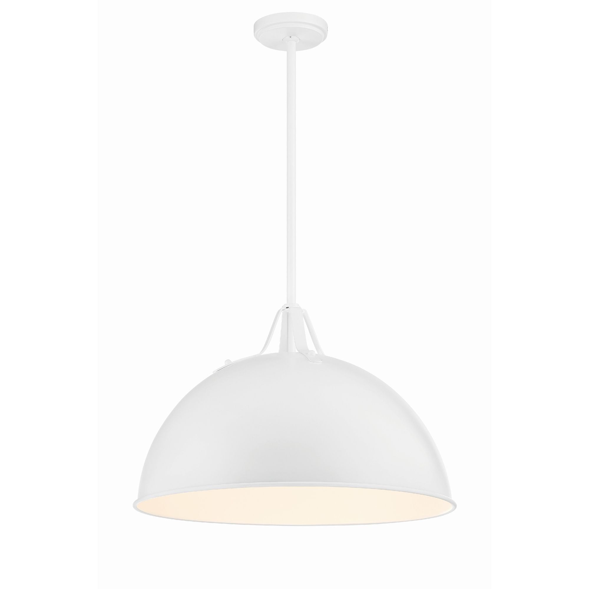 Soto 1 Light White Pendant
