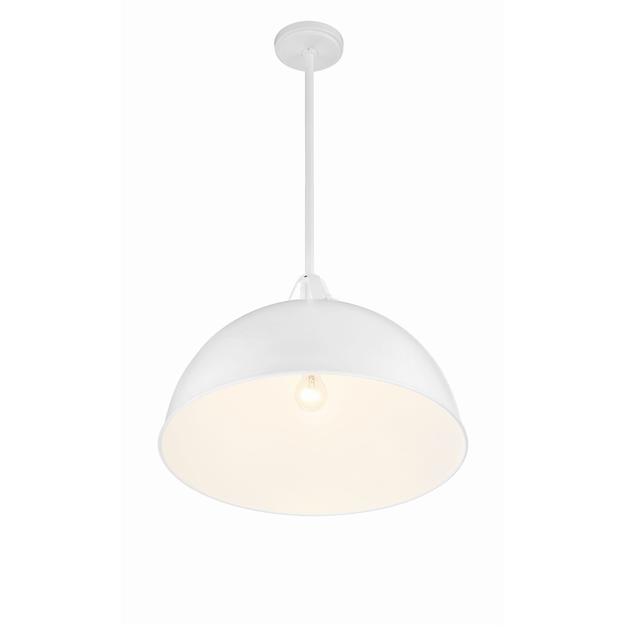 Soto 1 Light White Pendant