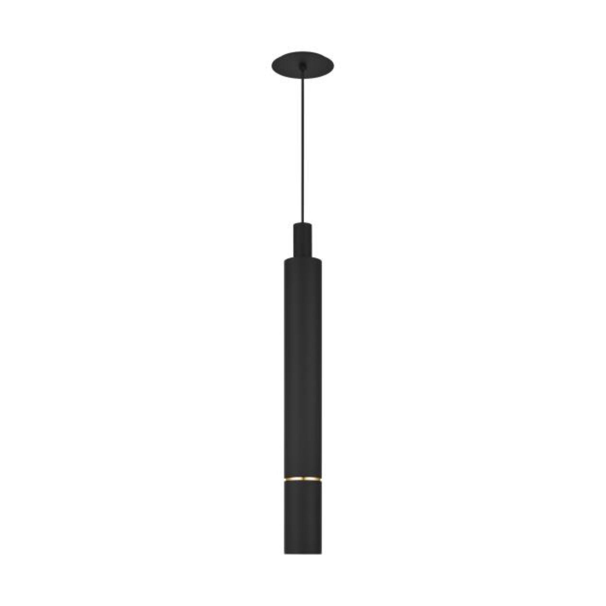 Sottile X-Large Pendant Line-Voltage Pendants/Suspension 1-Light LED 2700K Nightshade Black by Mick De Giulio
