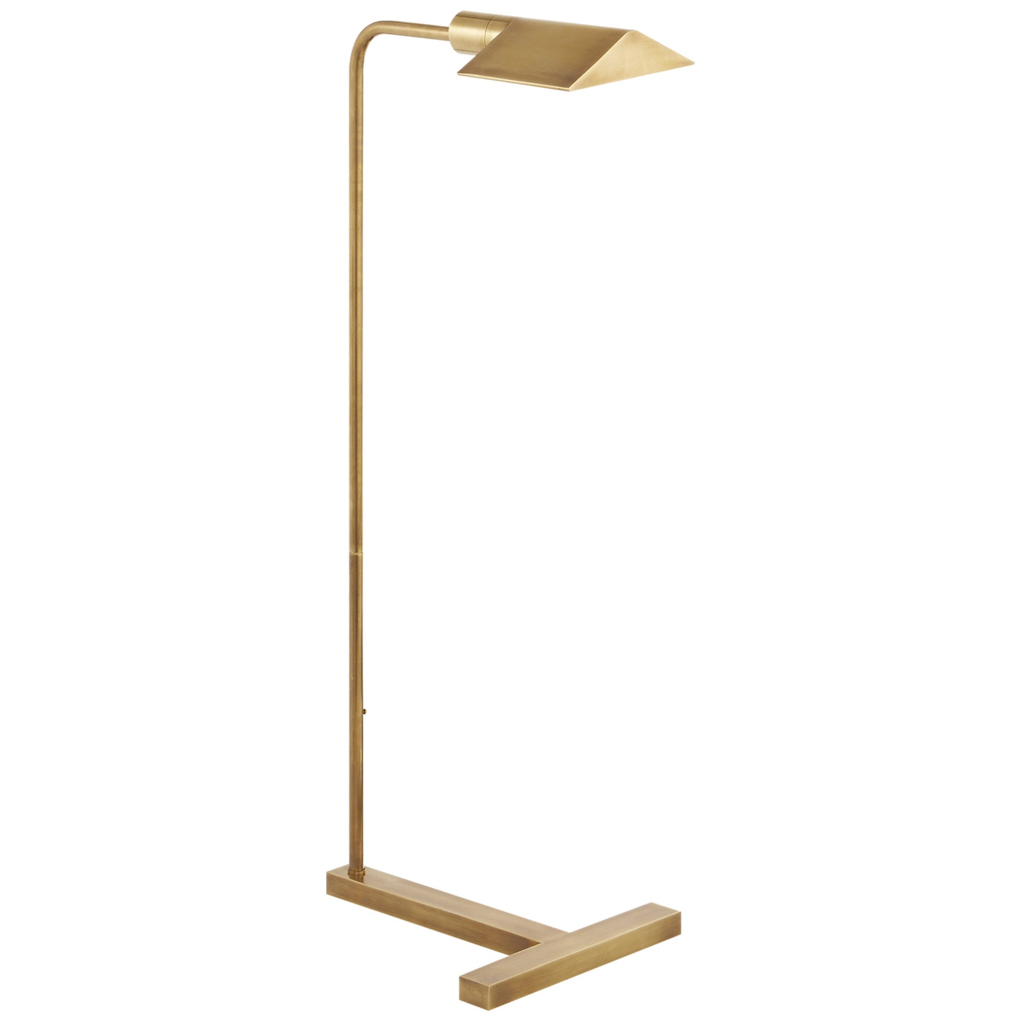J. Randall Powers William Pharmacy Floor Lamp in Hand-Rubbed Antique Brass W11" x H36.25" - 41.25"