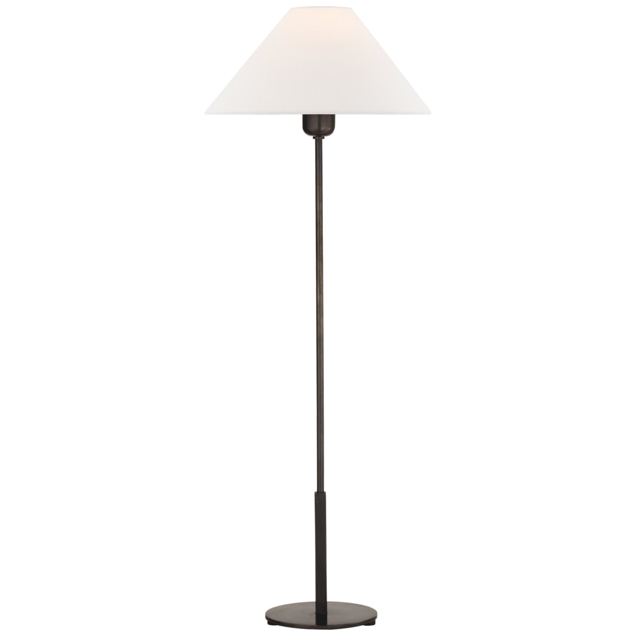 J. Randall Powers Hackney Buffet Lamp in Bronze with Linen Shade Table Lamp W11.75" x H31.75"