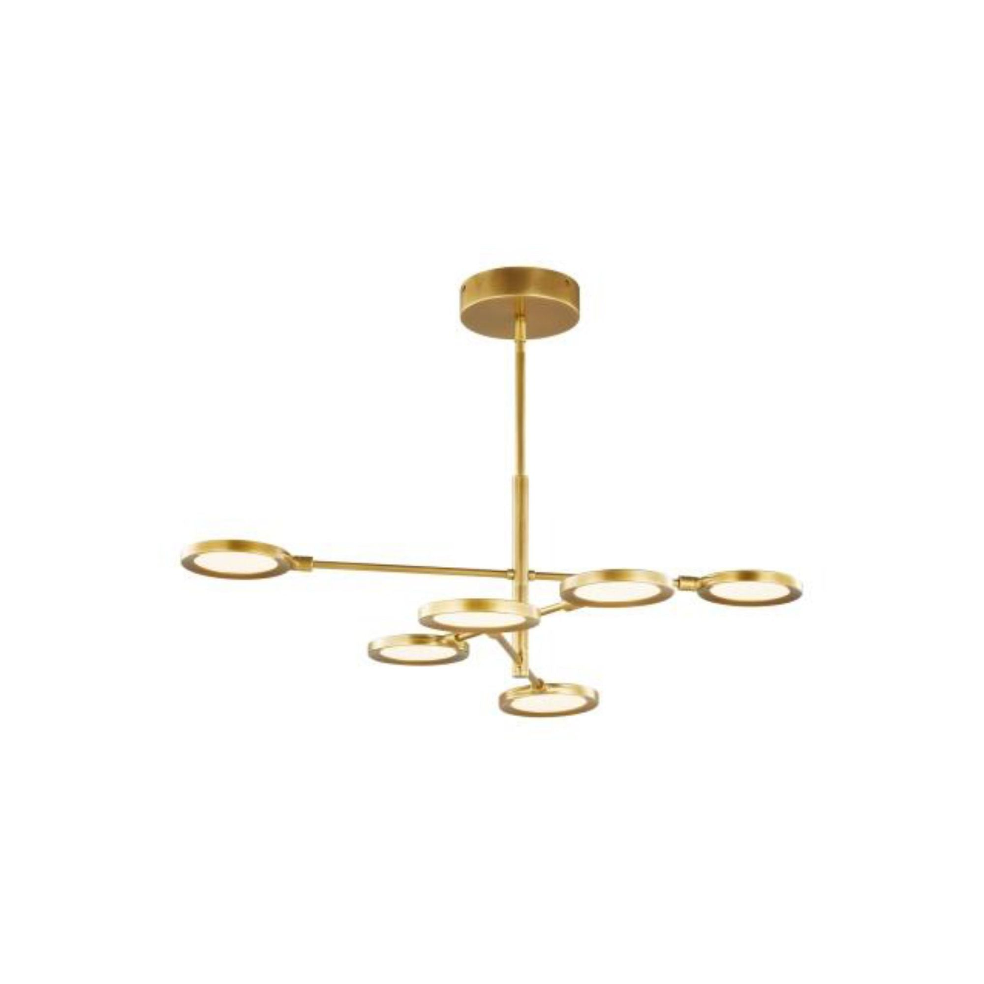 Spectica 6 Chandelier Chandeliers 6-Light LED 3000K Plated Brass