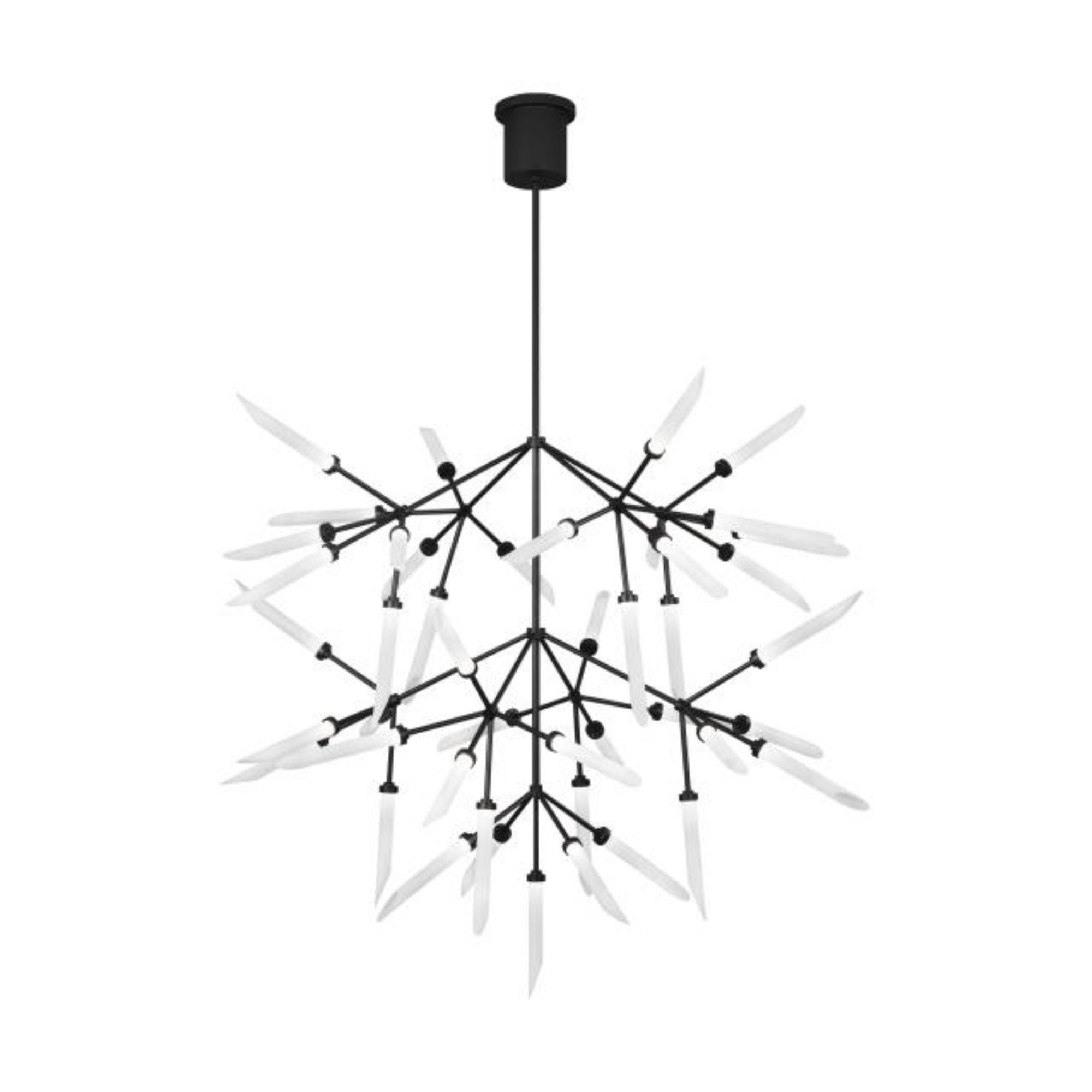 Spur Grande Chandelier FreeJack 45-Light LED 2700K Matte Black by Sean Lavin