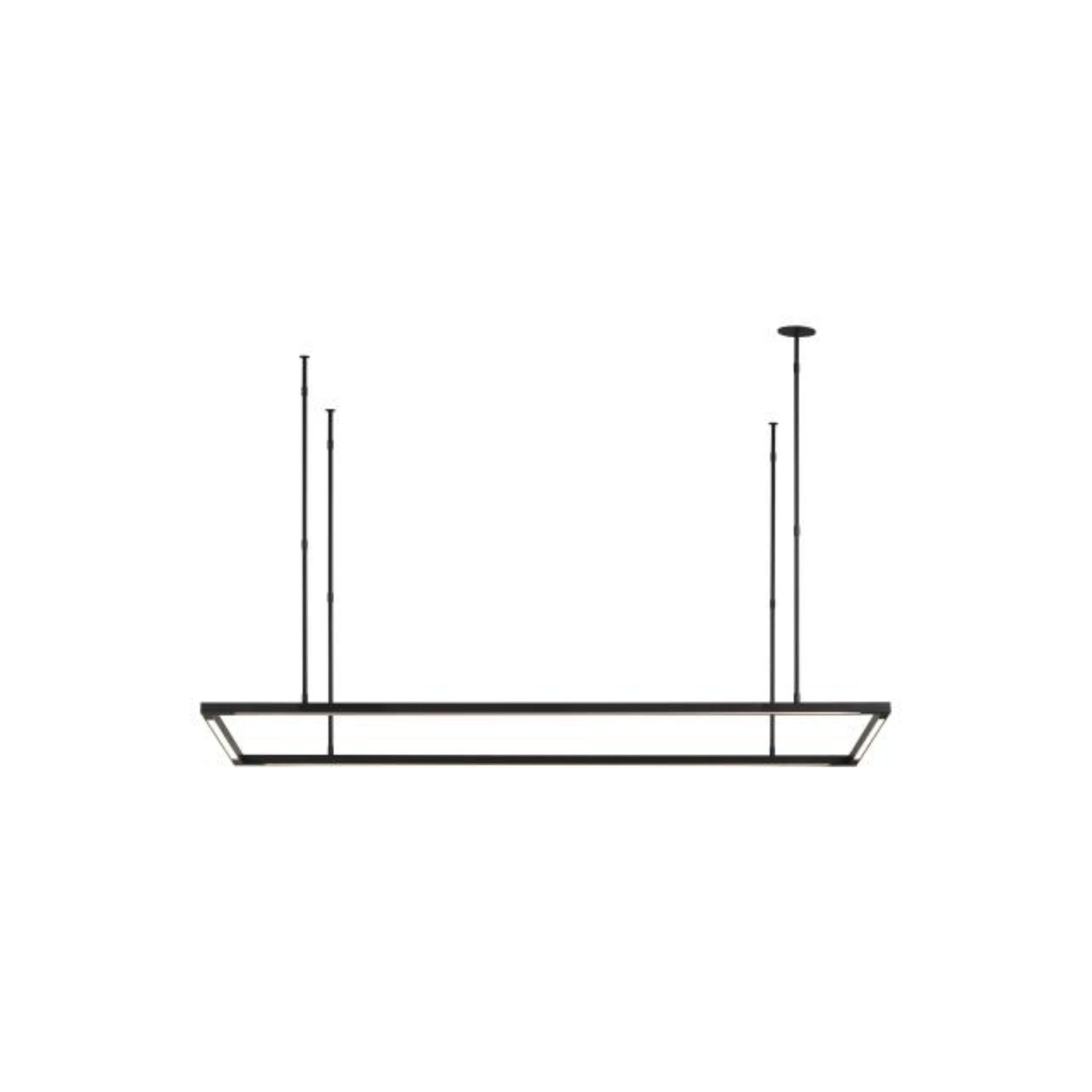 Stagger Halo 50 Linear Suspension Linear Suspension 1-Light LED 2700K Nightshade Black by Mick De Giulio