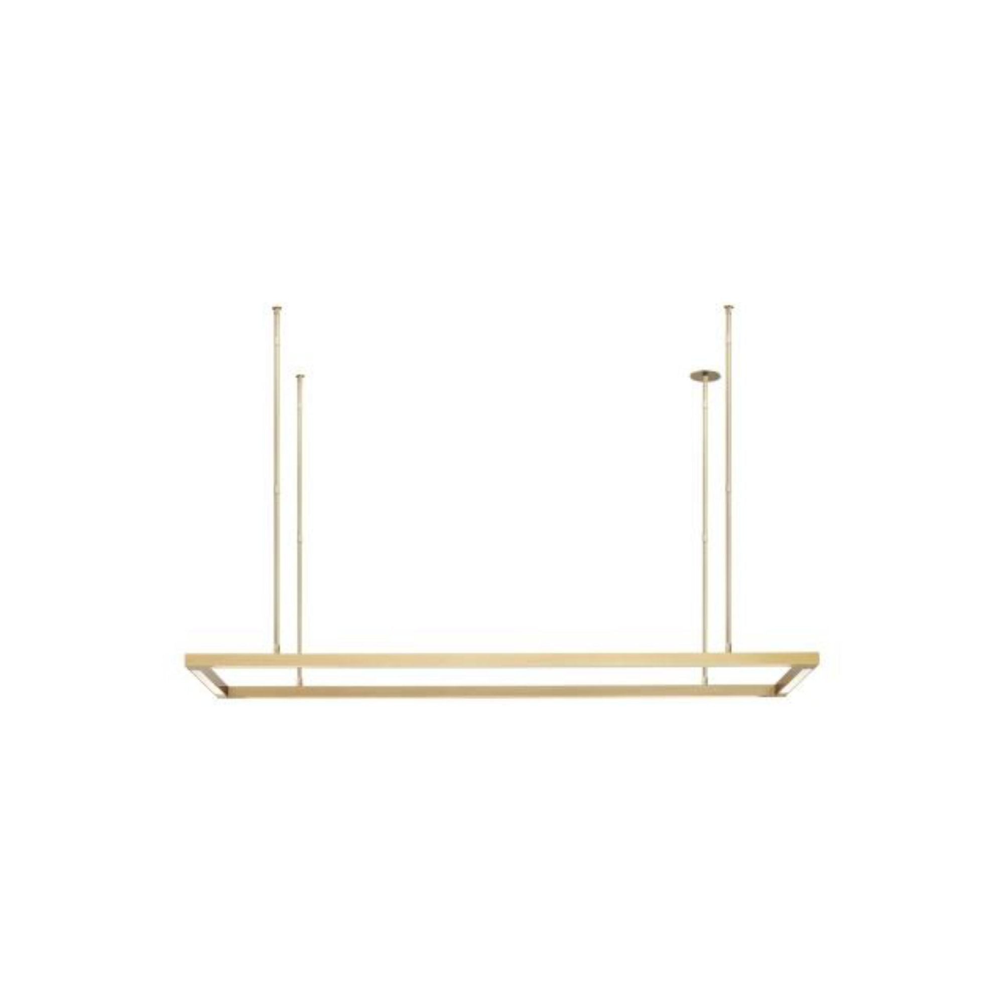 Stagger Halo 50 Linear Suspension Linear Suspension 1-Light LED 2700K Natural Brass by Mick De Giulio