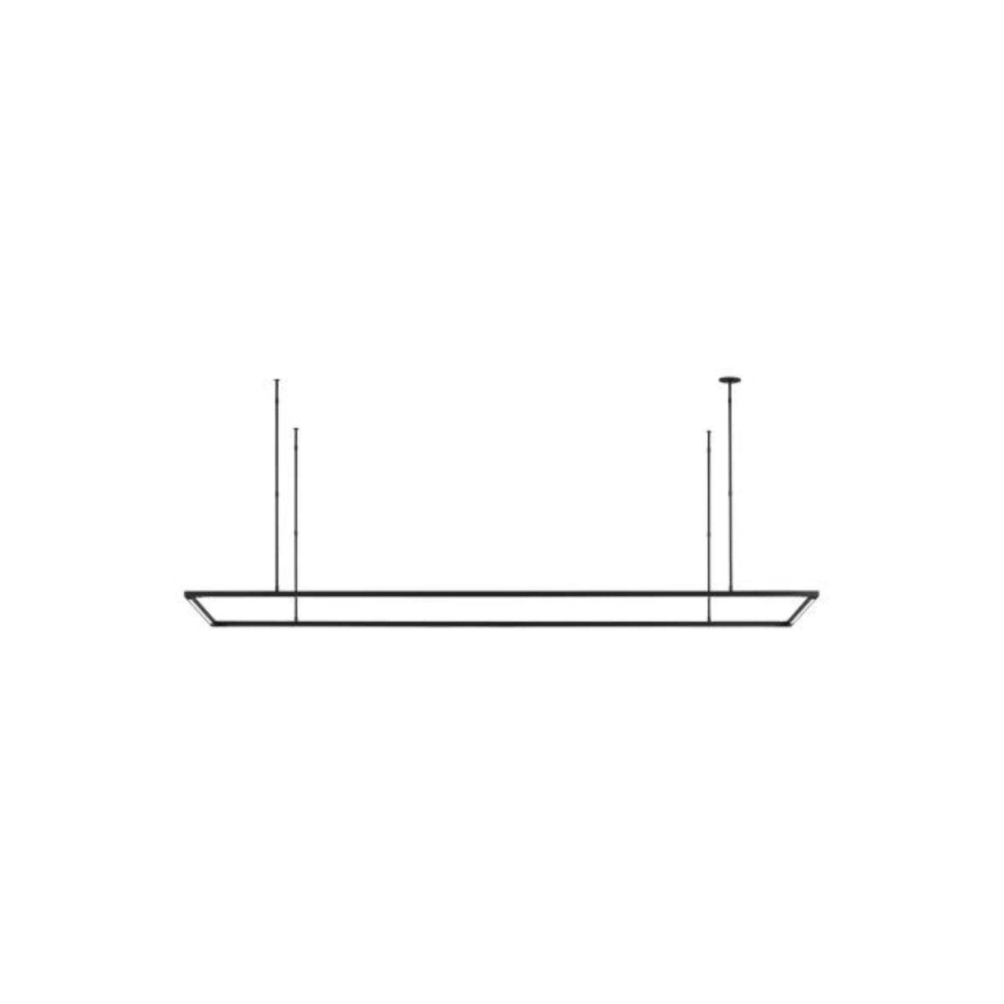 Stagger Halo 84 Linear Suspension Linear Suspension 1-Light LED 2700K Nightshade Black by Mick De Giulio