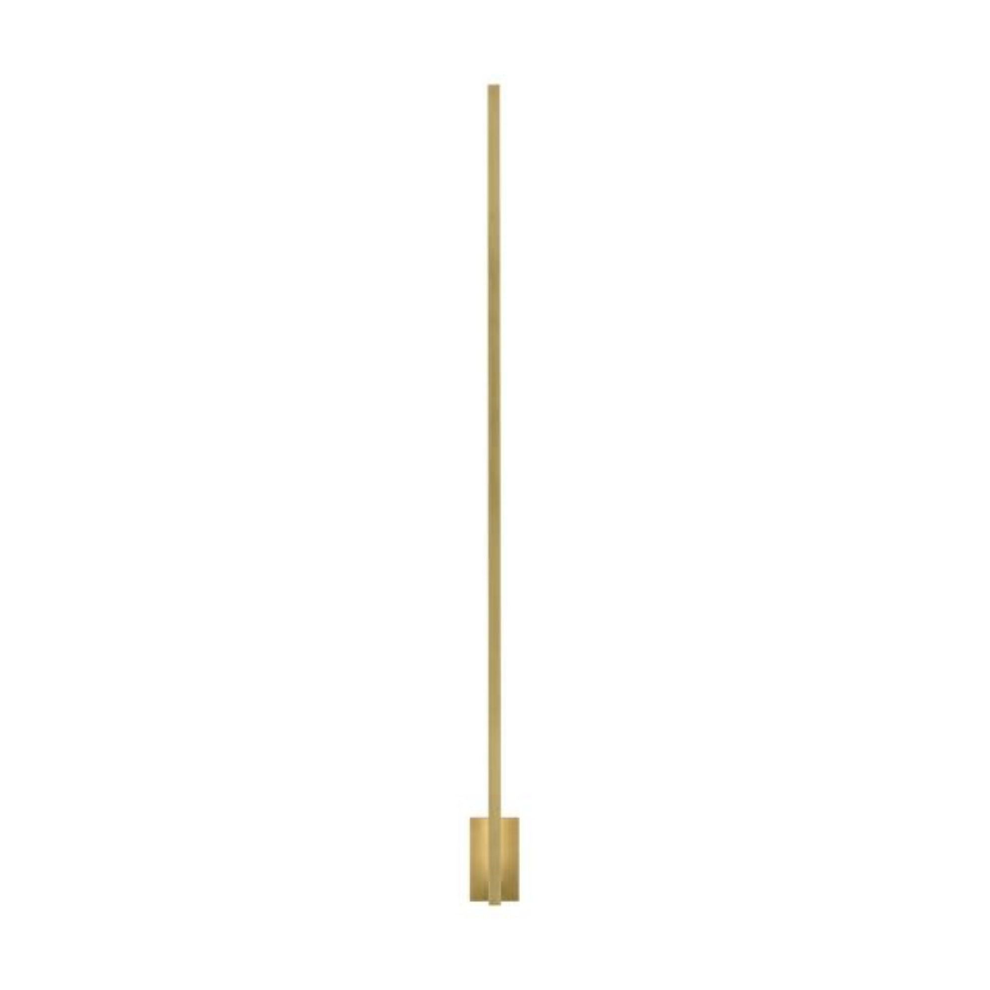 Stagger Large Wall Sconce Wall Collection 1-Light LED 2700K Natural Brass by Mick De Giulio