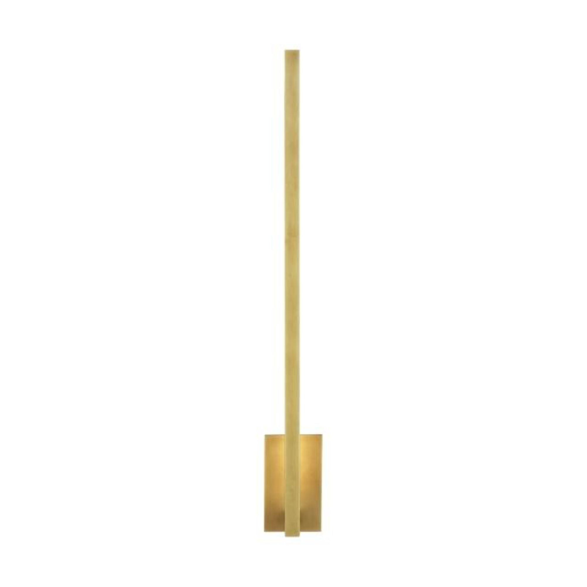 Stagger Small Wall Sconce Wall Collection 1-Light LED 2700K Natural Brass by Mick De Giulio