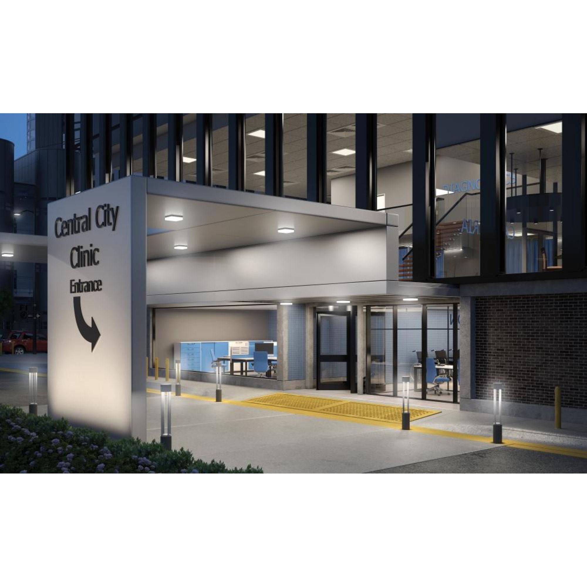Boxie Large Outdoor Wall/Flush Mount Outdoor 1-Light LED 3000K Charcoal by Sean Lavin