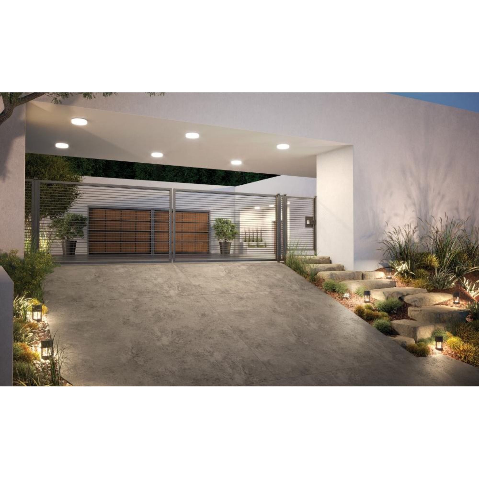 Cirque Large Outdoor Wall/Flush Mount Outdoor 1-Light LED 3000K Bronze by Sean Lavin