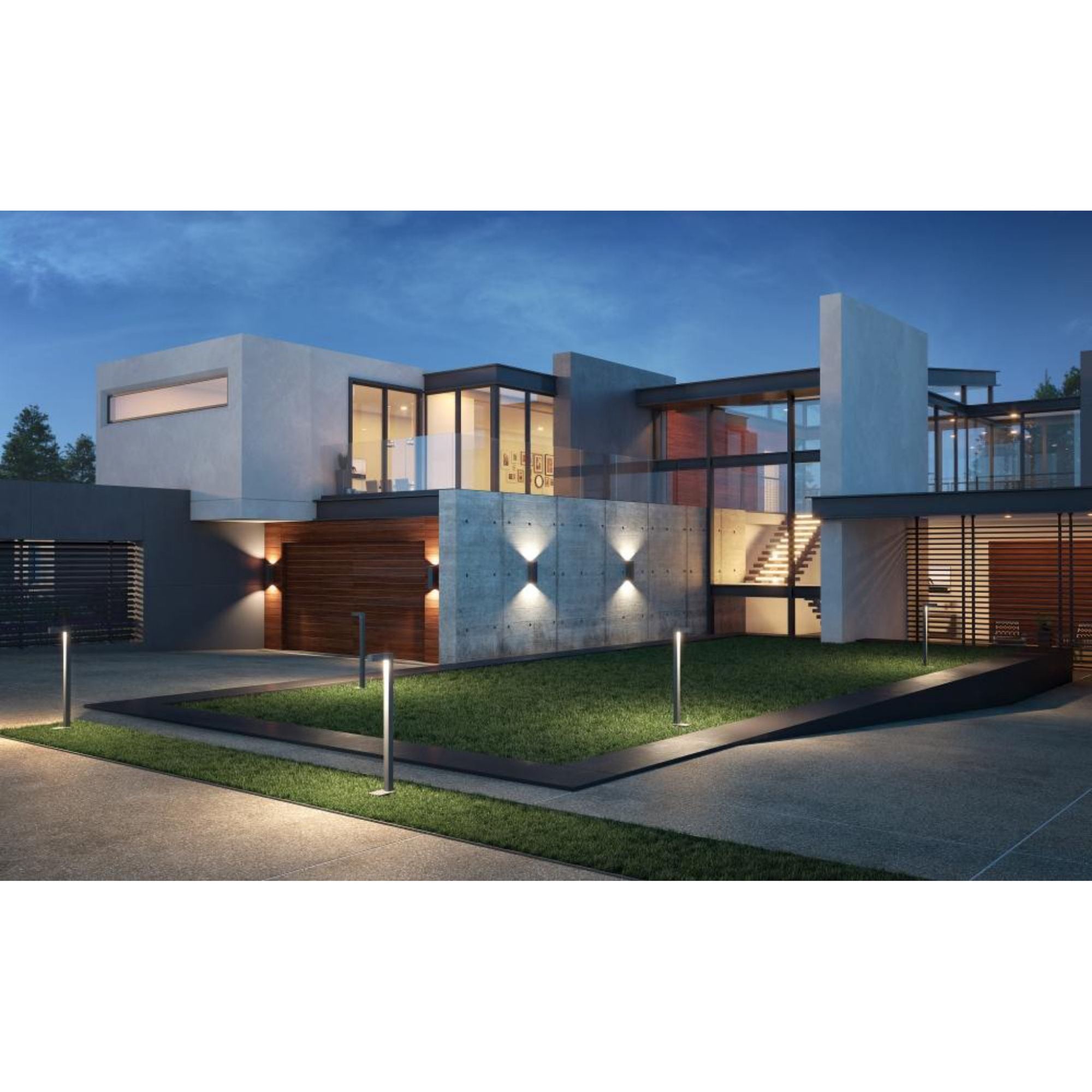 Tegel 18 Outdoor Wall Outdoor 1-Light LED 2700K Black by Sean Lavin
