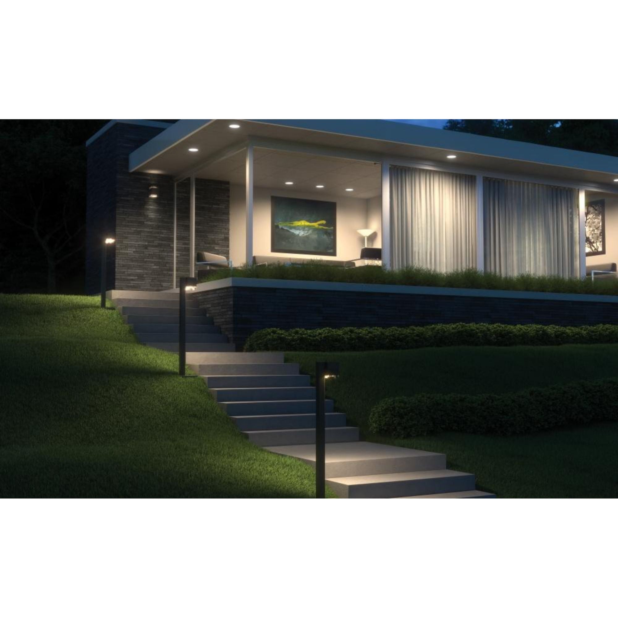 Voto 8 Outdoor Wall 1-Light LED 2700K Charcoal by Sean Lavin