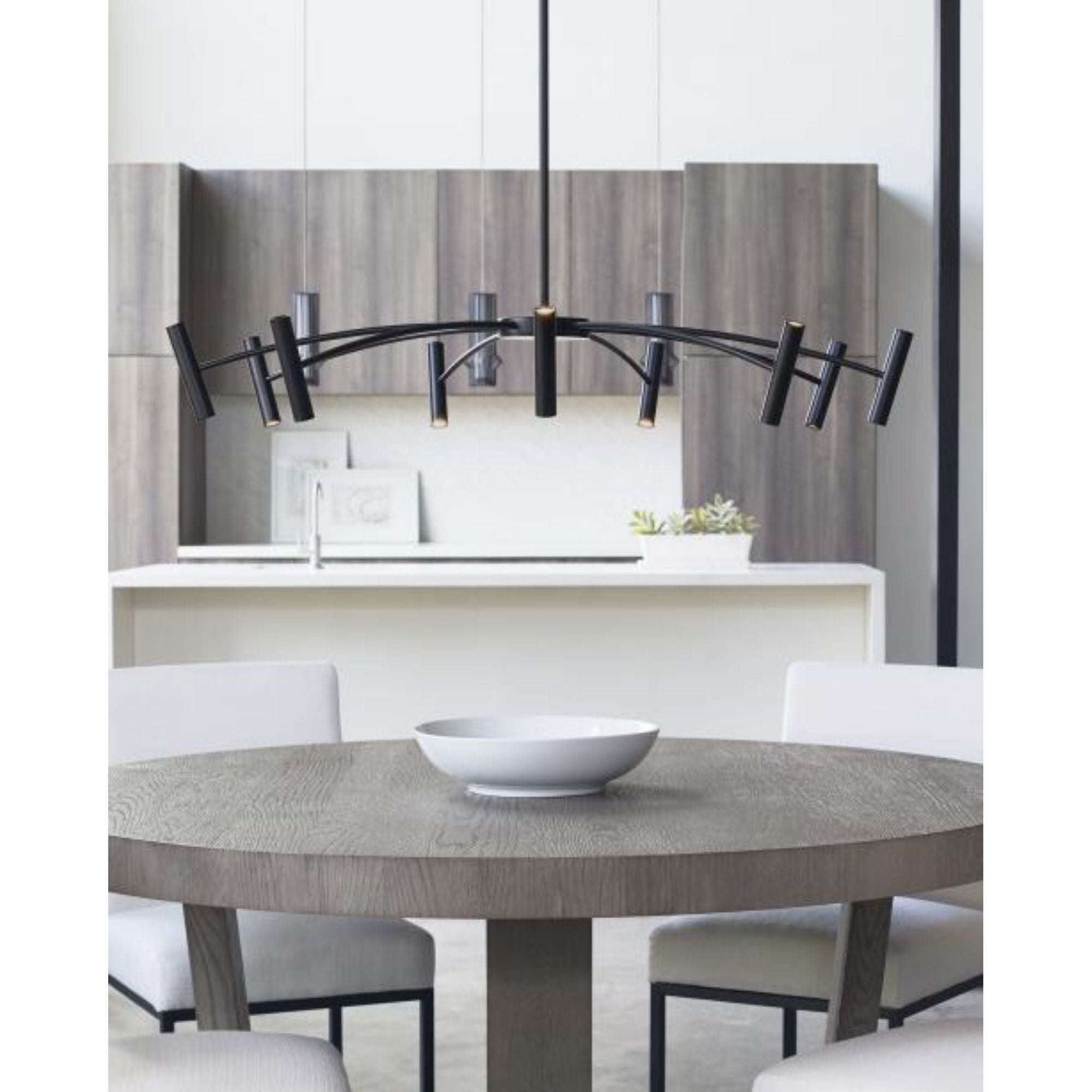 Aerial 55 Chandelier Chandeliers 1-Light LED 3000K Matte Black by Sean Lavin