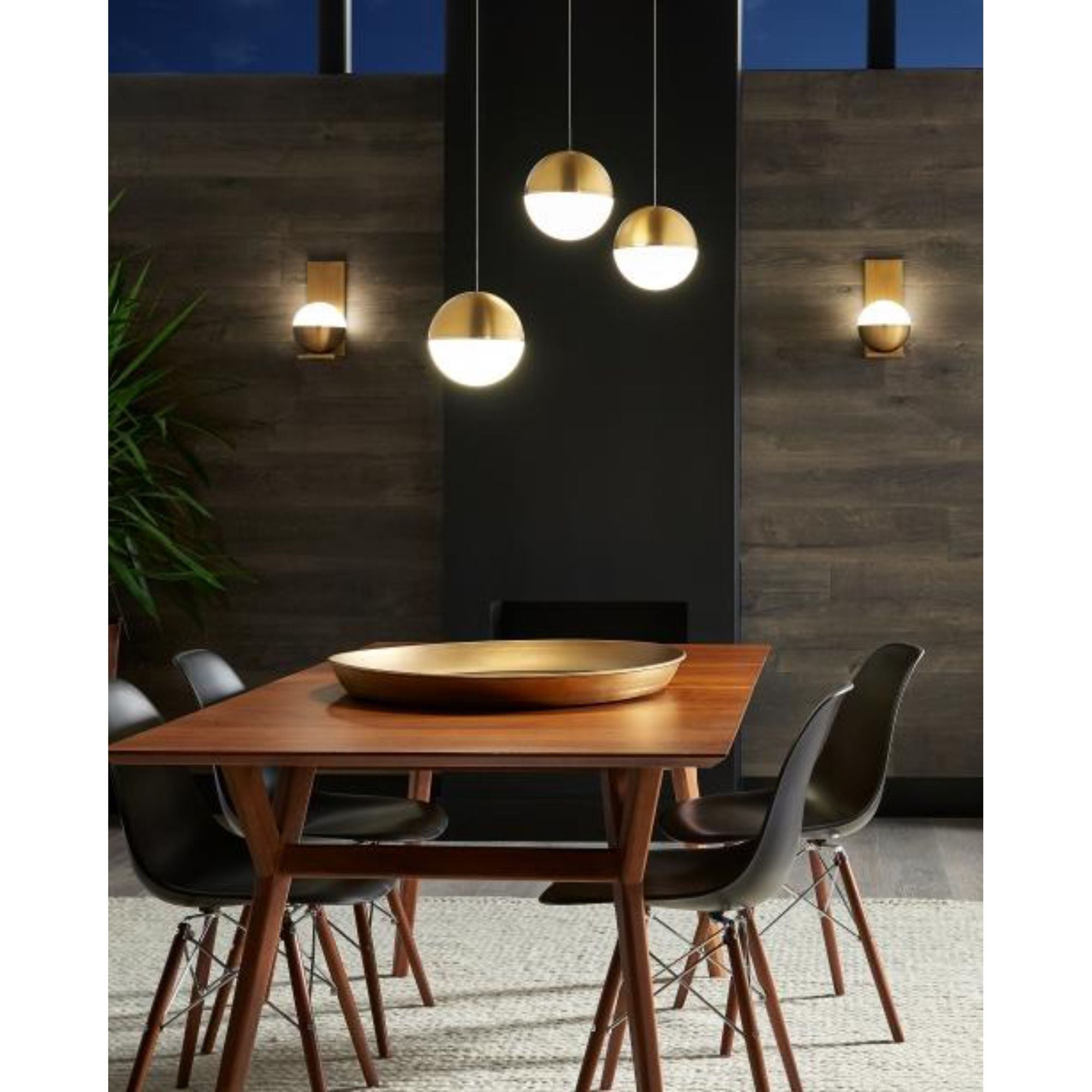 Akova Pendant FreeJack 1-Light LED 2700K Aged Brass by Sean Lavin