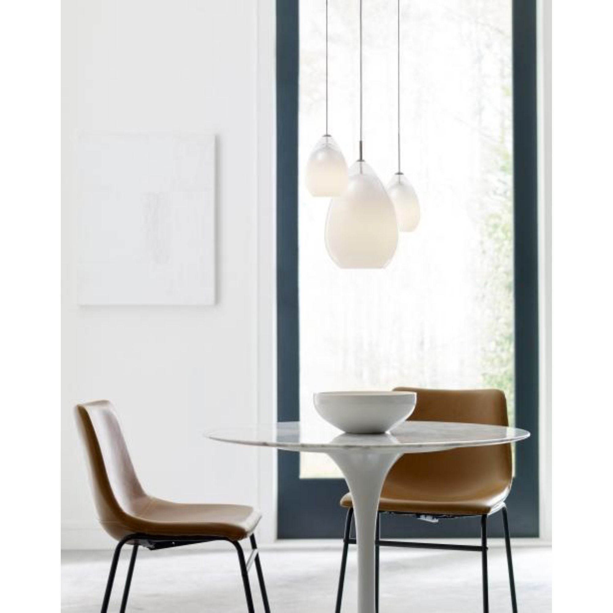 Alina Grande Pendant Line-Voltage Pendants/Suspension 1-Light Satin Nickel by Sean Lavin