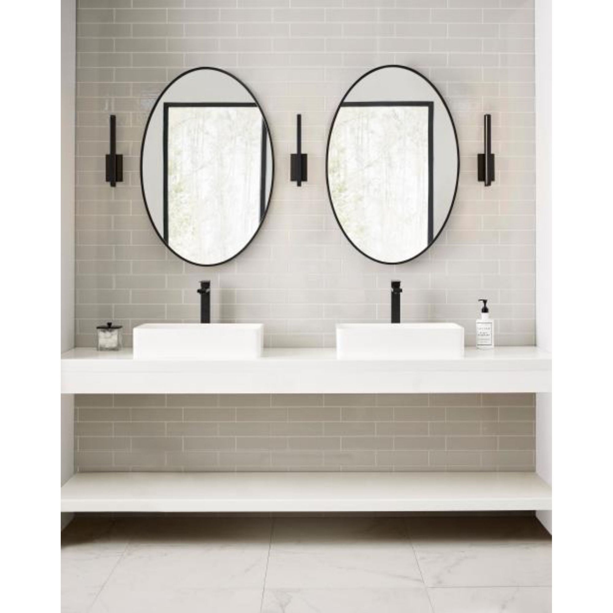 Banda 13 Wall/Bath Chandeliers 1-Light LED 3000K Matte Black by Sean Lavin