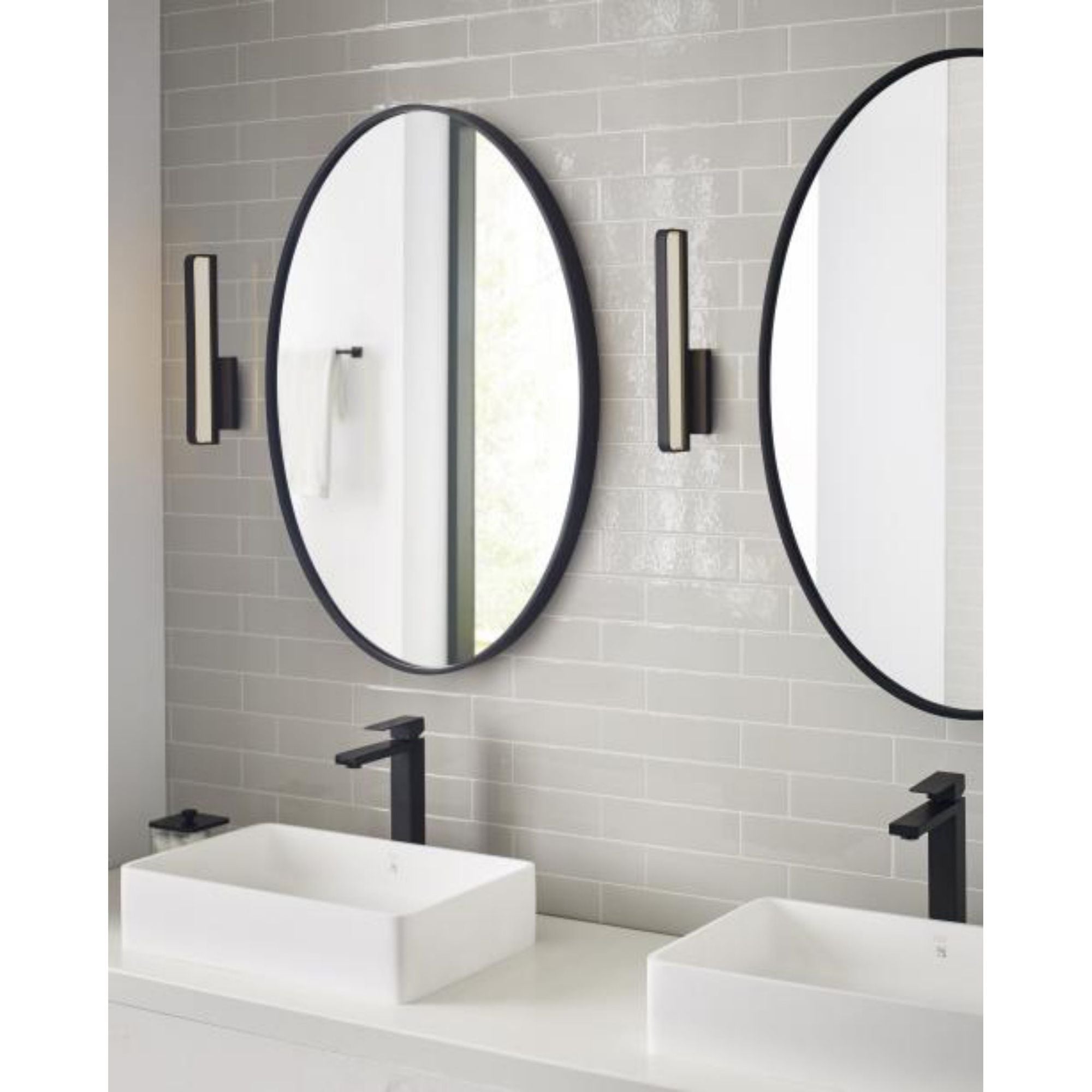 Banda 13 Wall/Bath Chandeliers 1-Light LED 3000K Matte Black by Sean Lavin