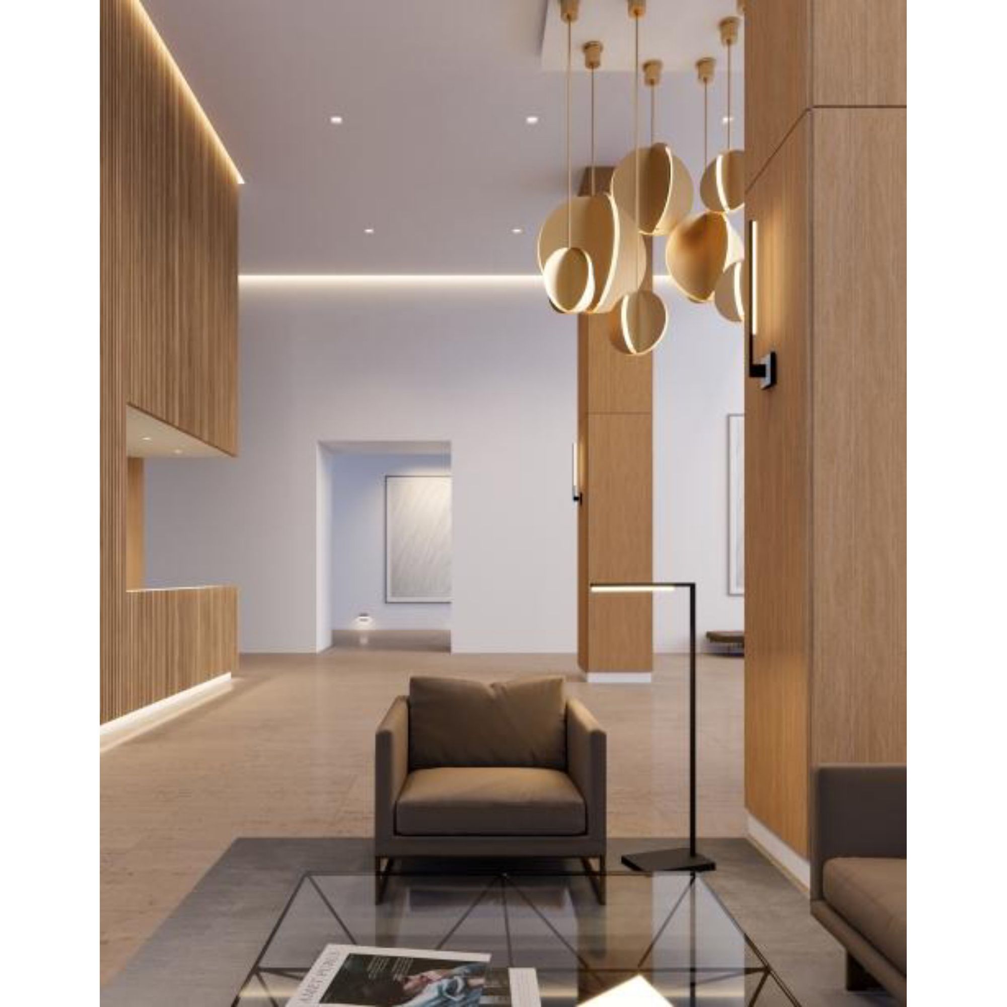 Klee 20 Wall Wall Collection 1-Light LED 3000K Polished Nickel by Sean Lavin