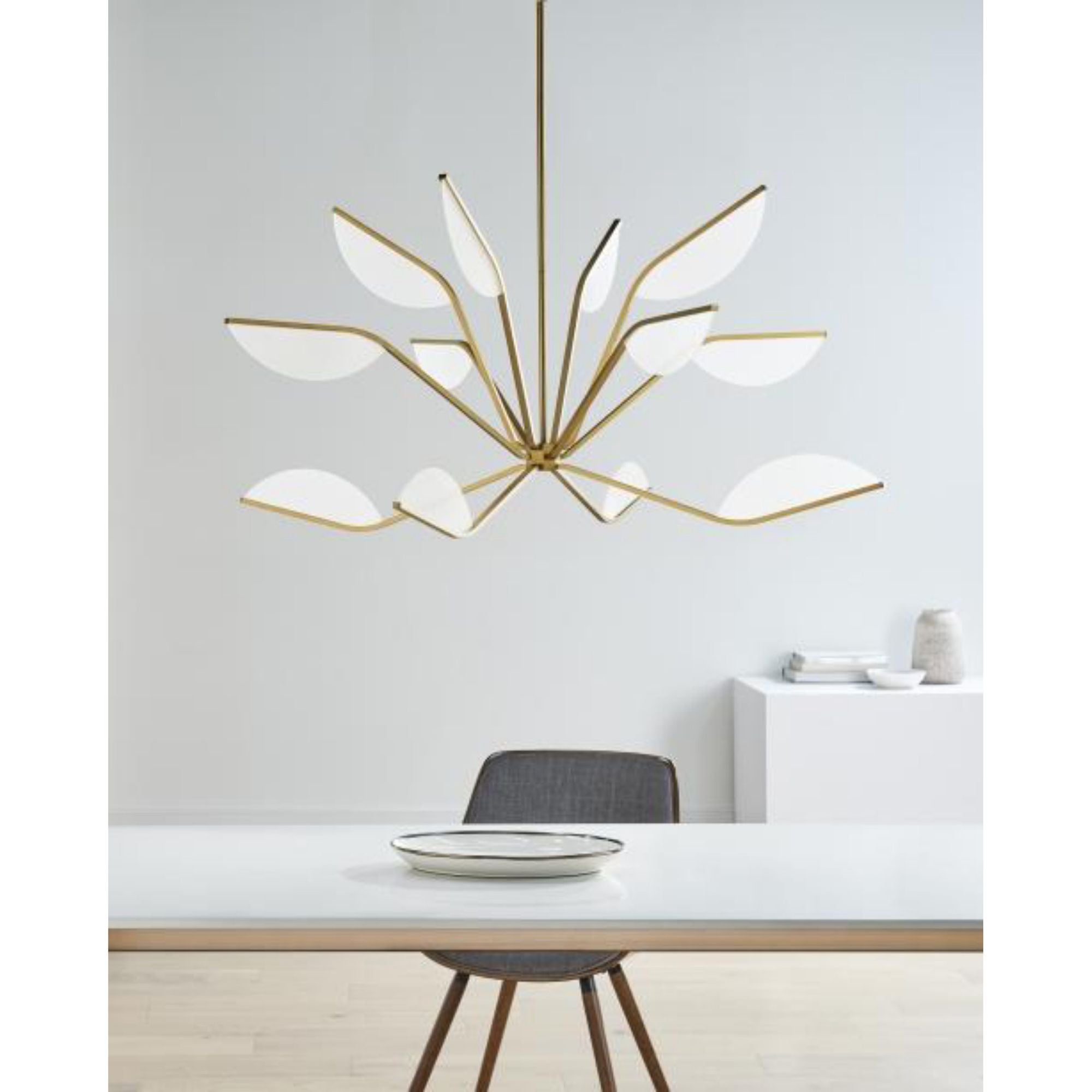 Belterra 48 Chandelier Chandeliers 1-Light LED 3000K Polished Nickel by Sean Lavin