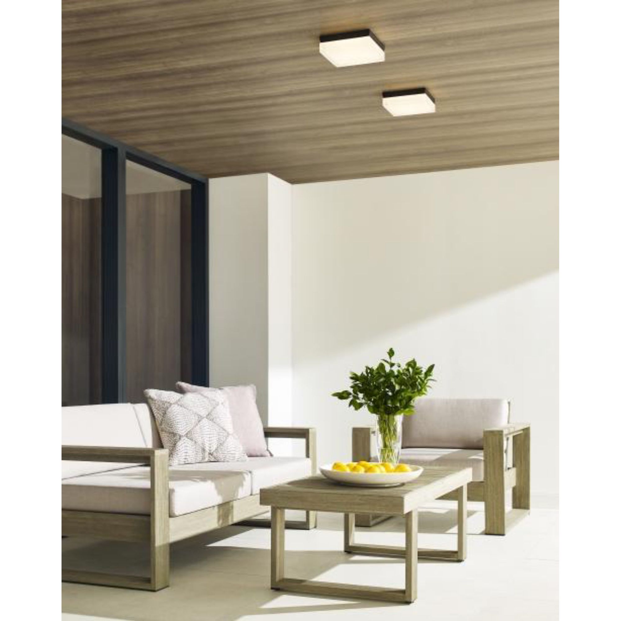 Boxie Large Outdoor Wall/Flush Mount Outdoor 1-Light LED 3000K Charcoal by Sean Lavin