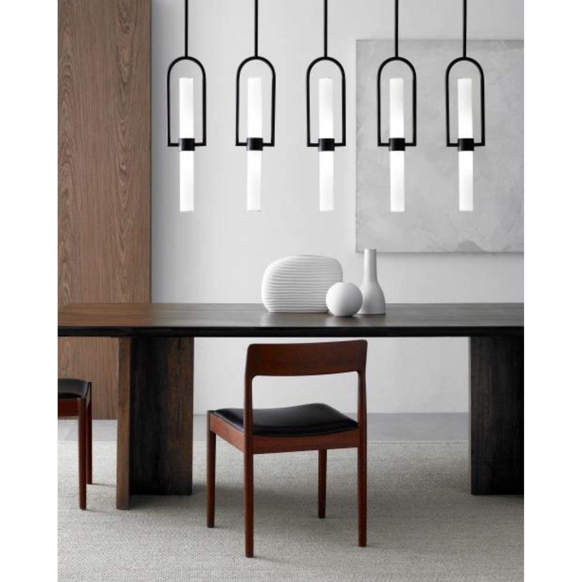 Calumn Pendant Line-Voltage Pendants/Suspension 1-Light LED 3000K Nightshade Black by Sean Lavin