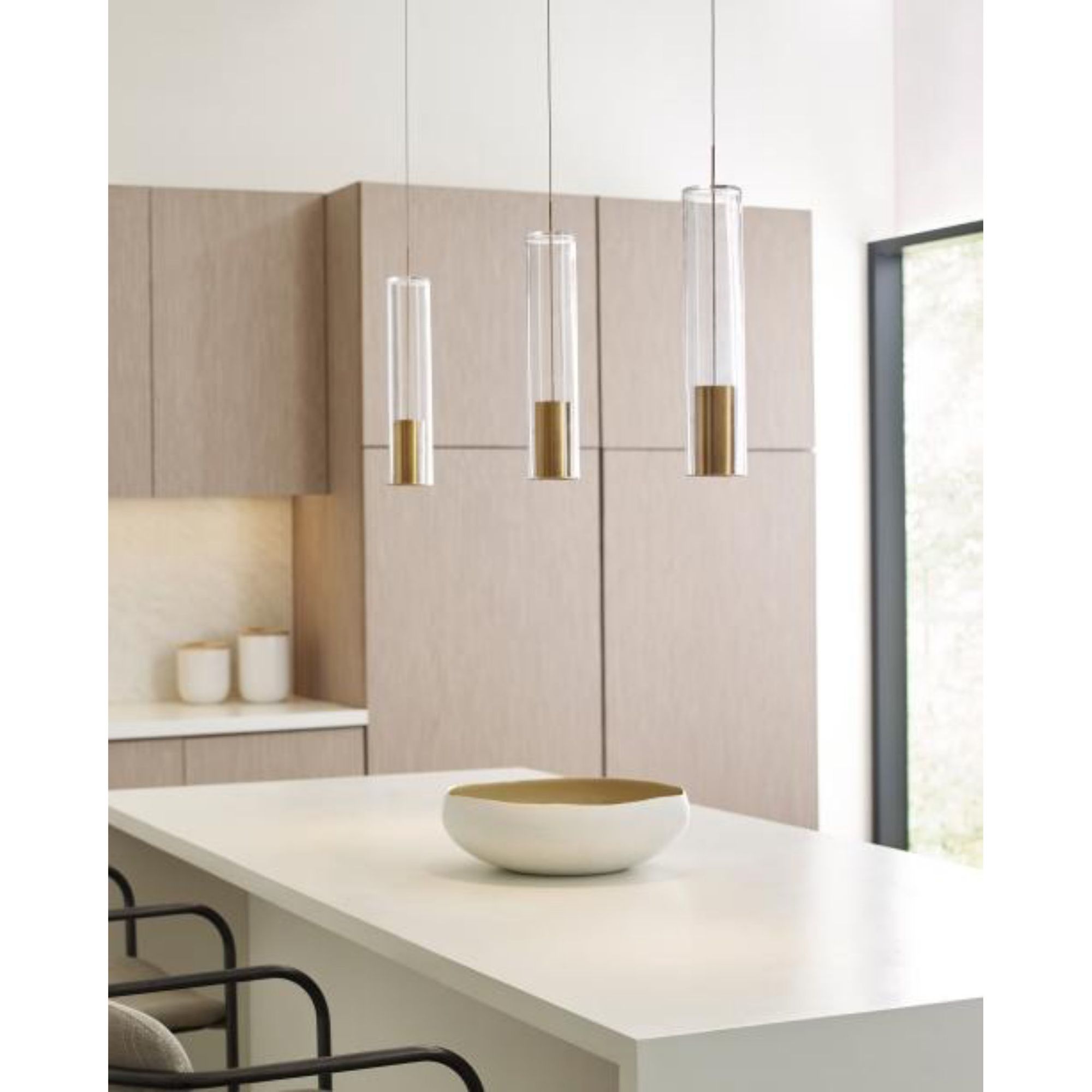 Captra Pendant FreeJack 1-Light Aged Brass by Sean Lavin