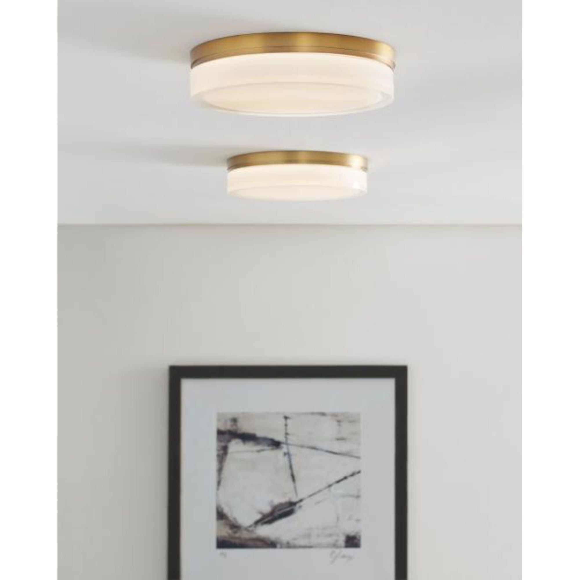 Cirque Large Flush Mount Flush & Semi-Flush Mount, Wall Collection 1-Light LED 2700K Satin Nickel by Sean Lavin