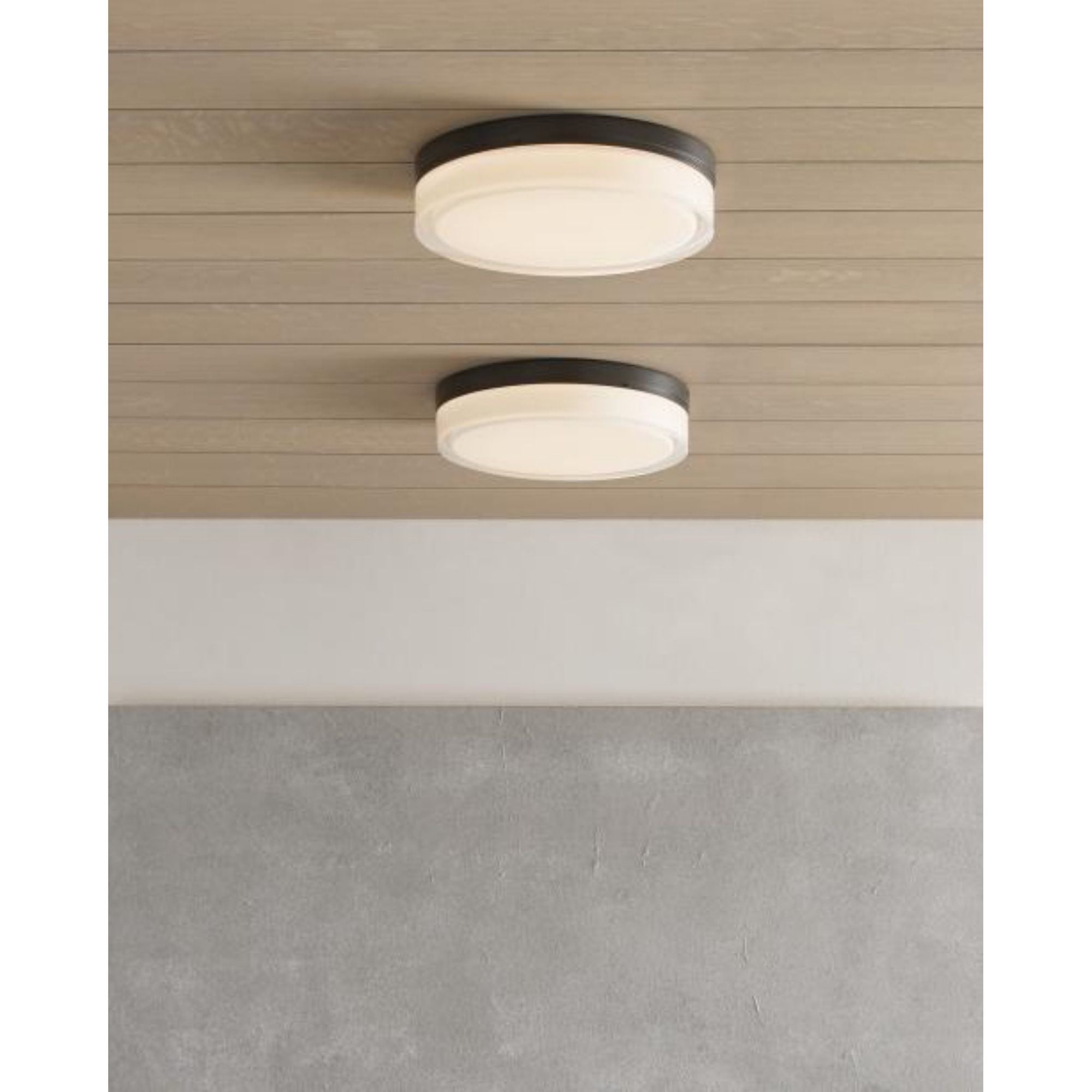 Cirque Large Flush Mount Flush & Semi-Flush Mount, Wall Collection 1-Light LED 2700K Antique Bronze by Sean Lavin