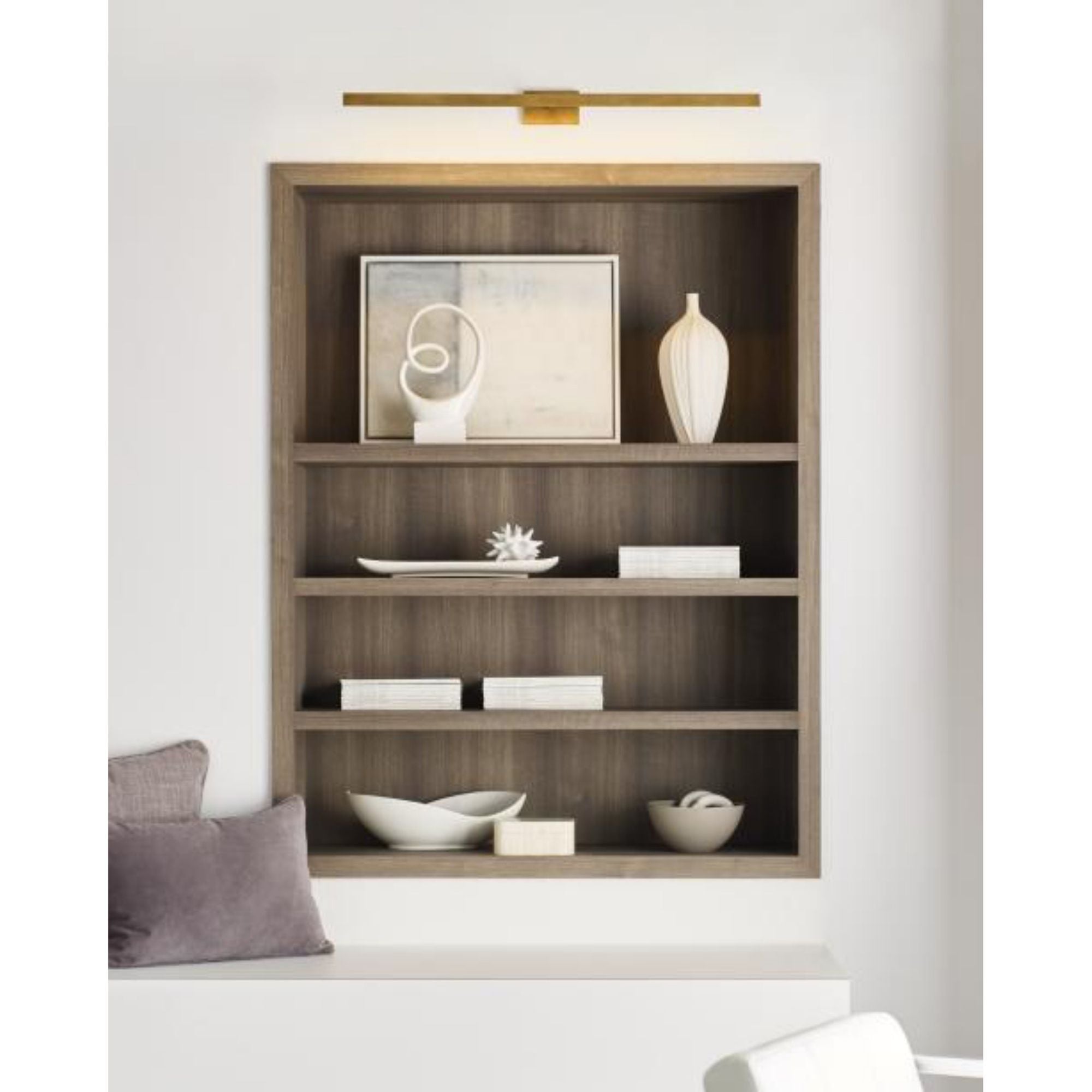 Dessau 36 Picture Light Wall Collection 1-Light LED 3000K Polished Nickel by Sean Lavin