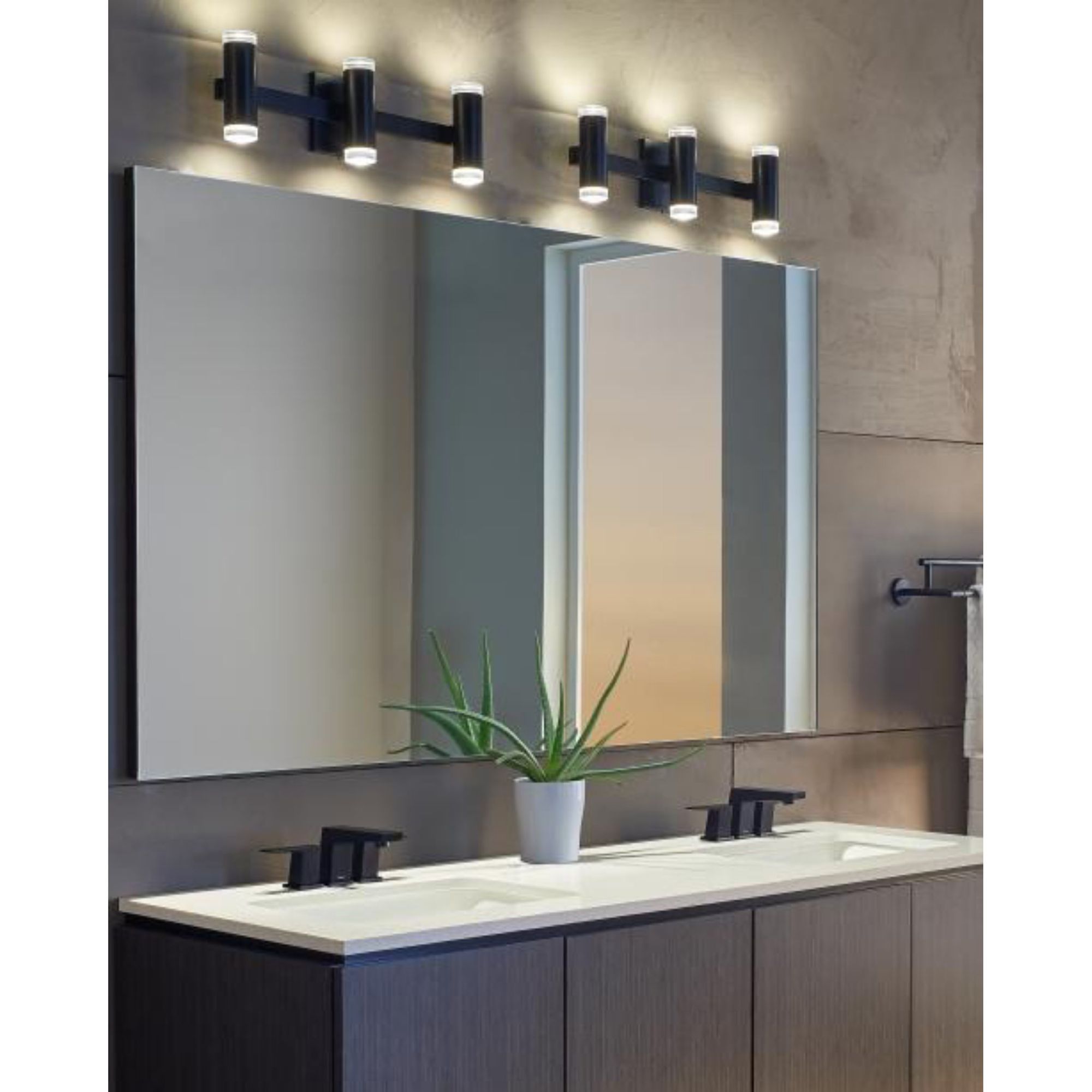 Dobson II 3-Light Bath Bath Collection 1-Light LED 3000K Natural Brass by Sean Lavin